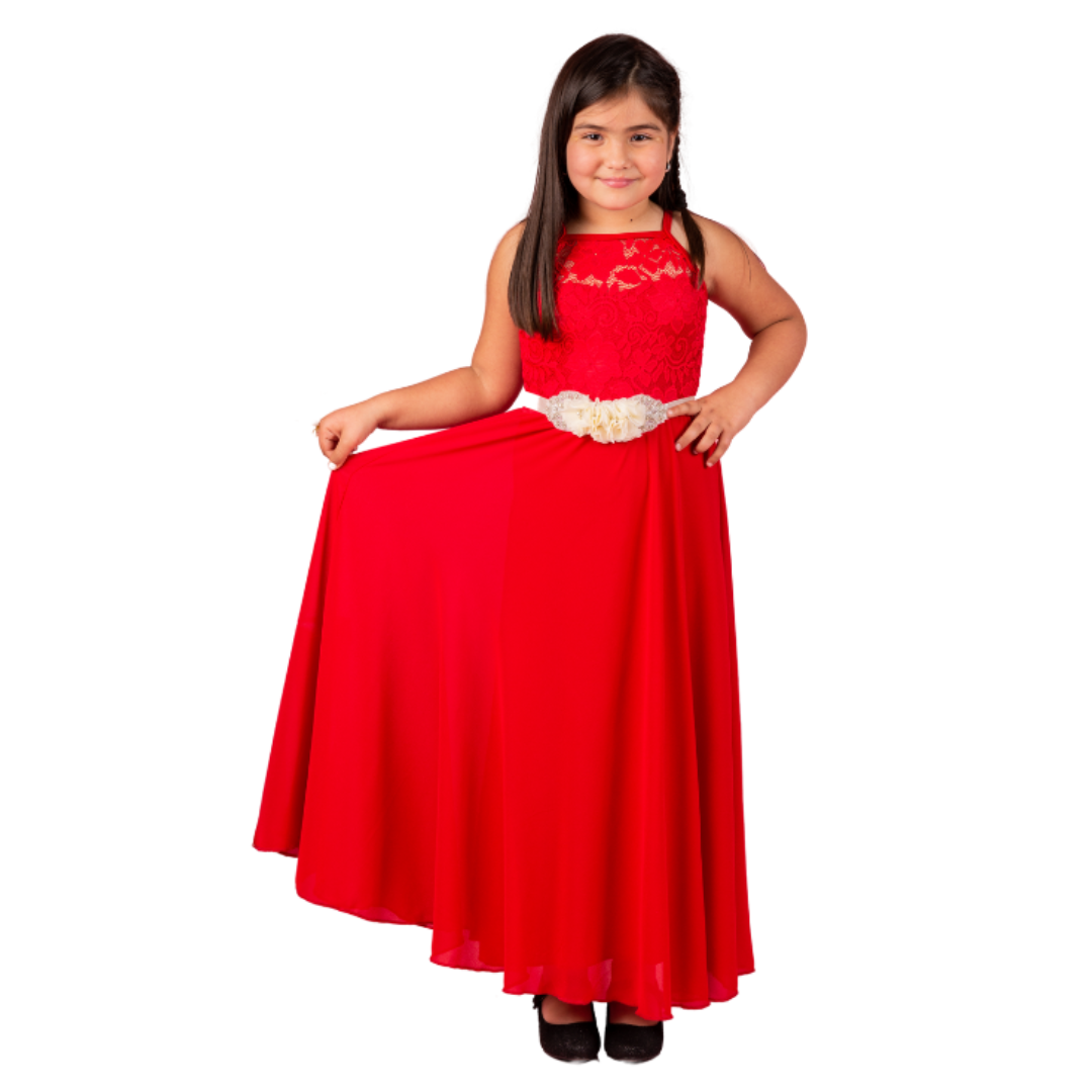 VESTIDO DE NIÑA LARGO FIESTA GALA BODA N017-0