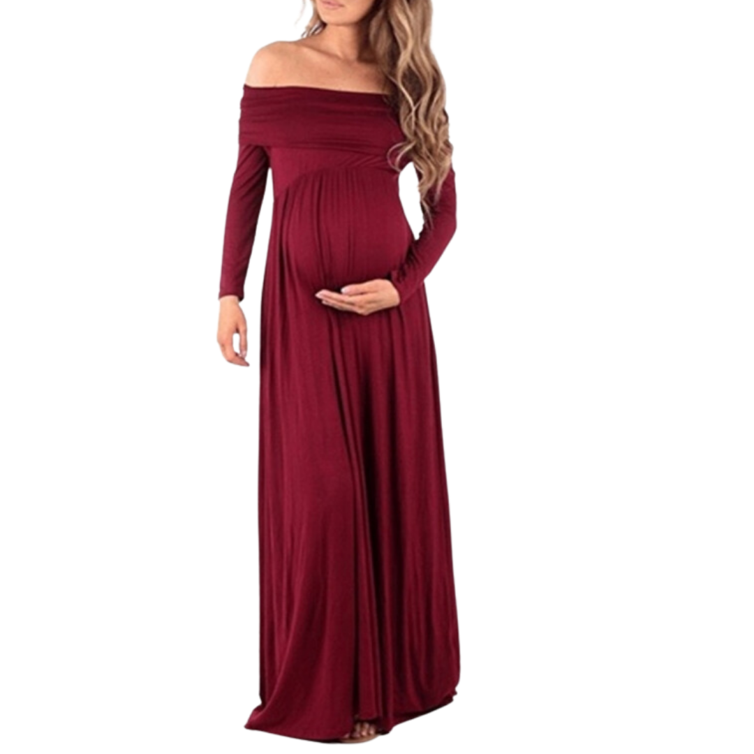 VESTIDO LARGO DE EMBARAZADA IDEAL FIESTA GALA E025-1