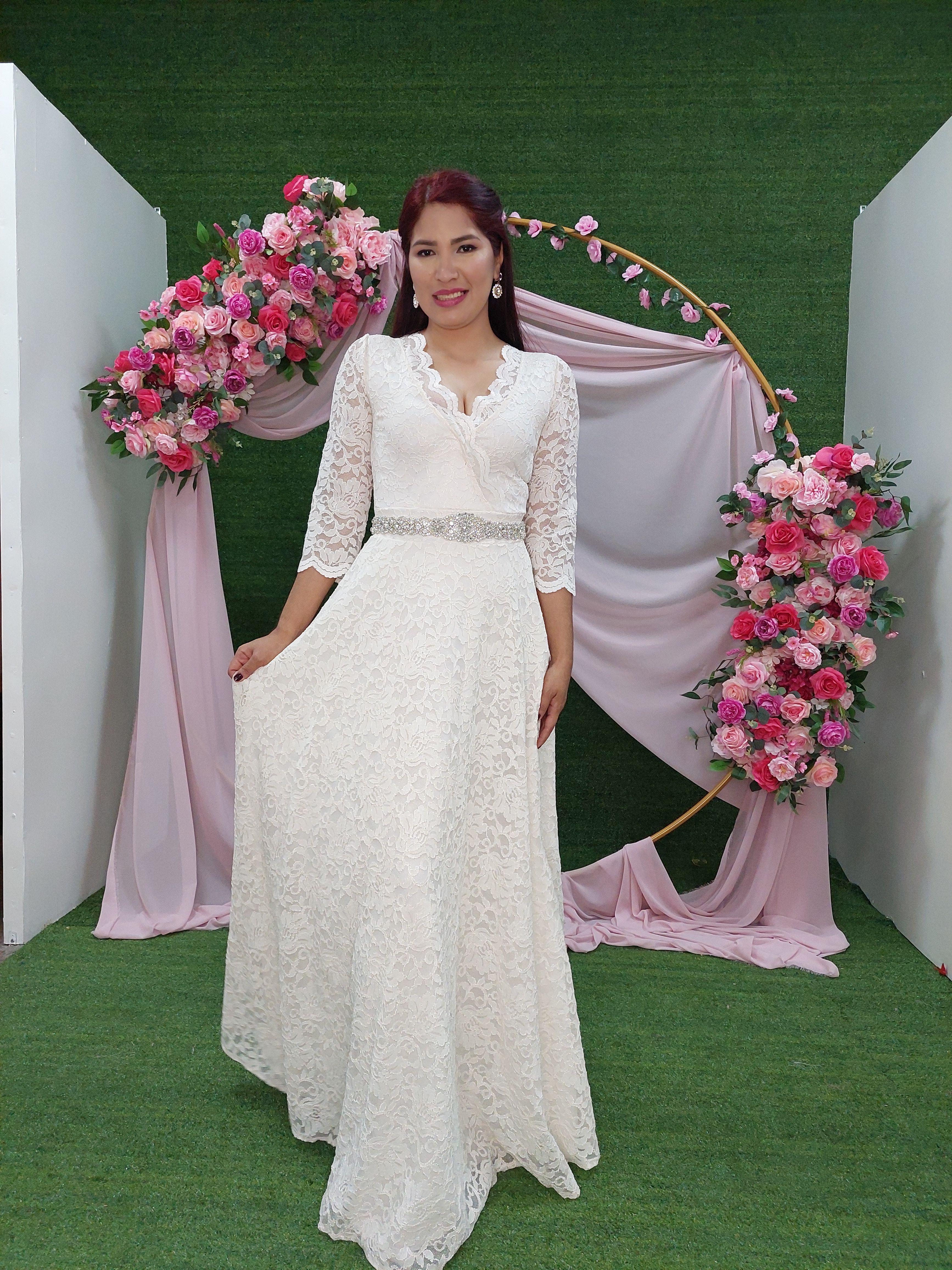VESTIDO DE NOVIA LARGO MATRIMONIO BODA SN71-0