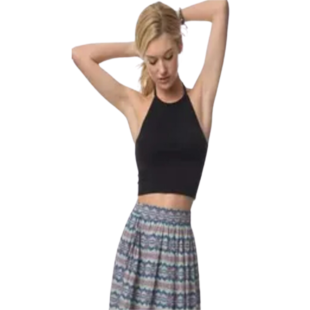 CROP TOP CORTO AMARRADO AL CUELLO SIN MANGAS T014-0