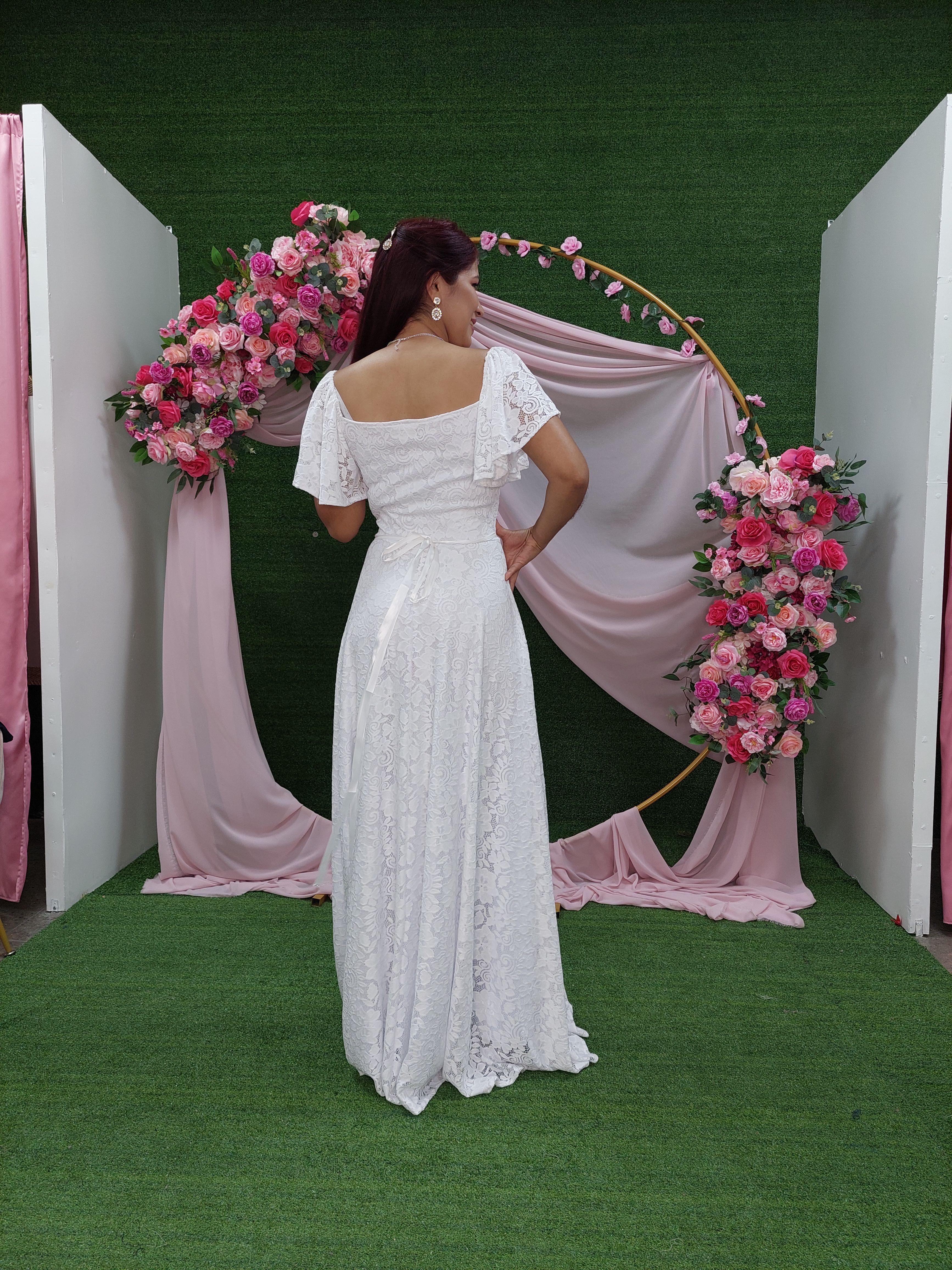 VESTIDO DE NOVIA LARGO MATRIMONIO BODA SN74-1