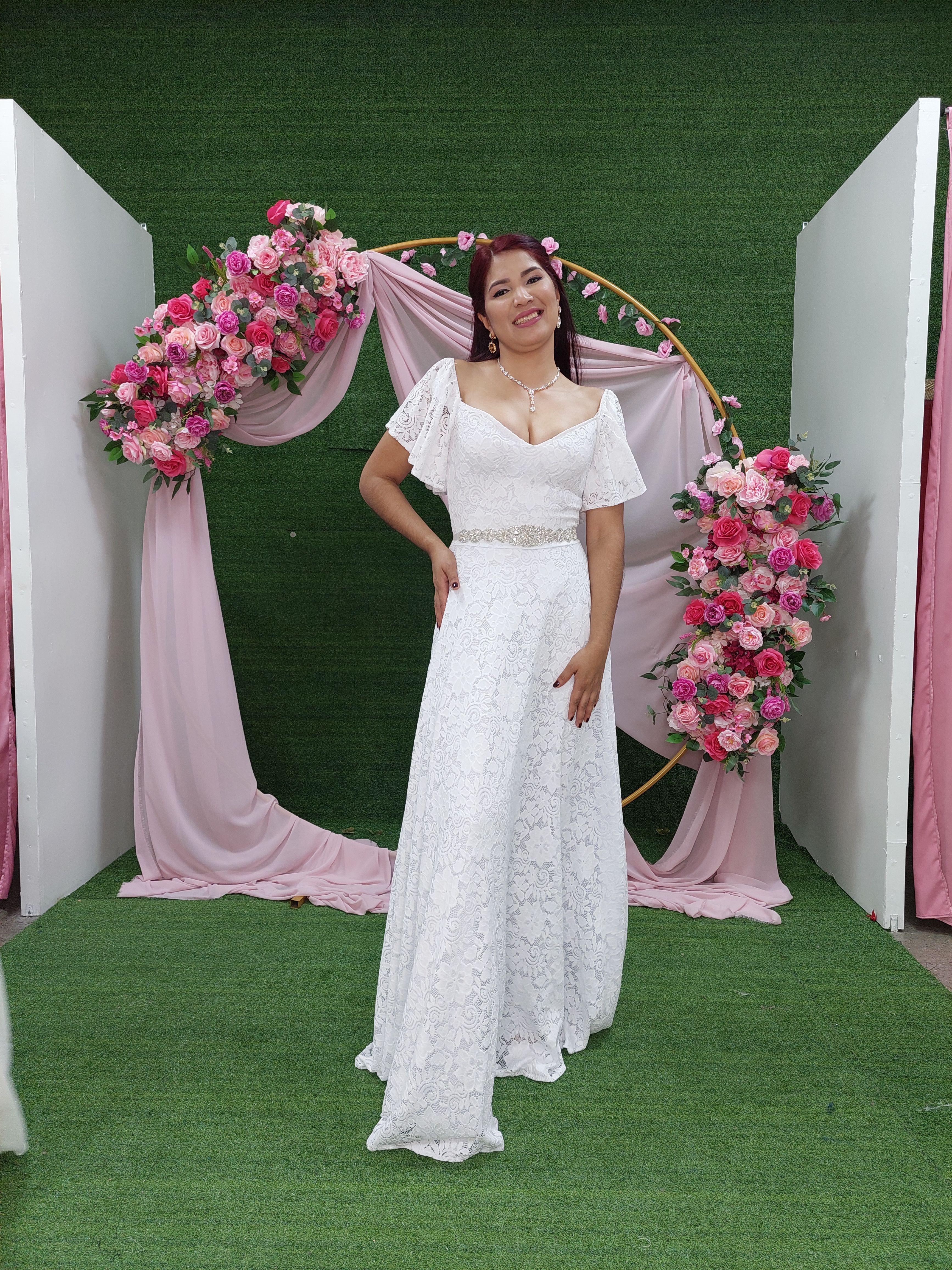 VESTIDO DE NOVIA LARGO MATRIMONIO BODA SN74-0