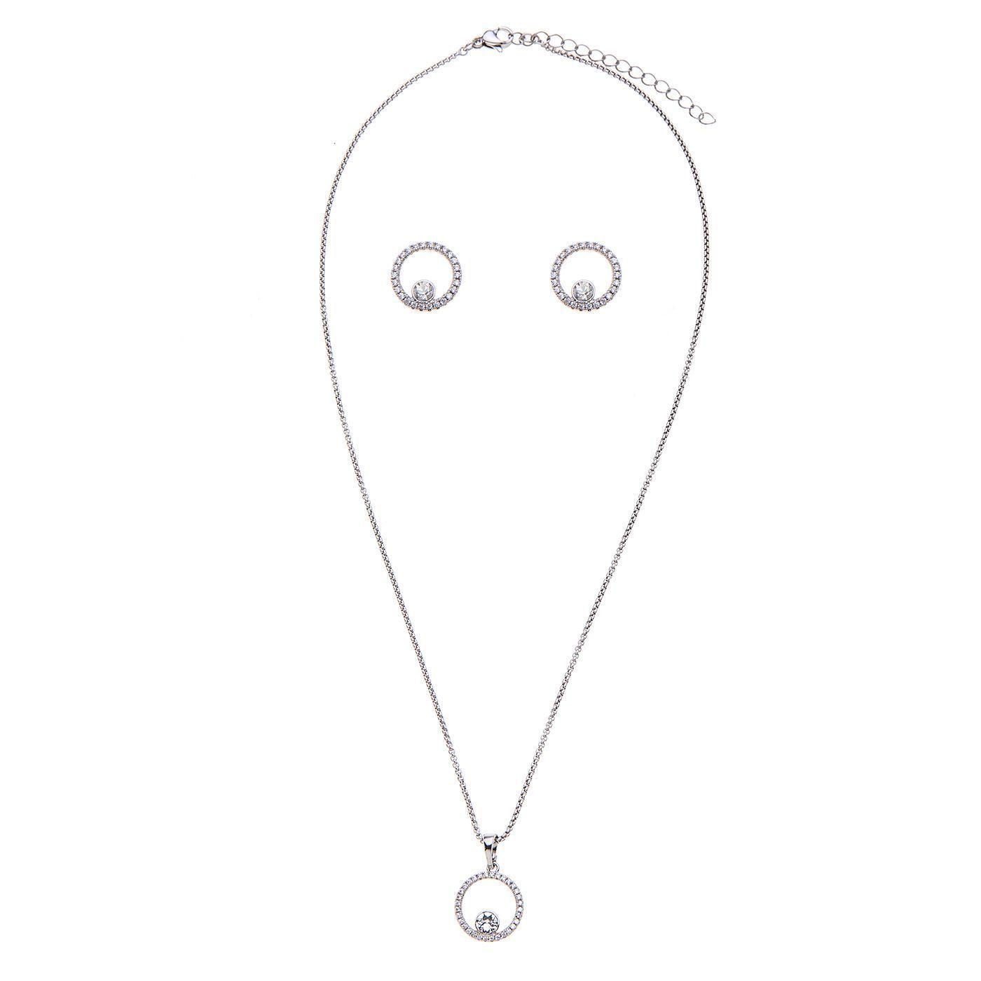 Set Basic Purify Soul Baño de Rodio Cristal Swarovski Sara K Joyas -0