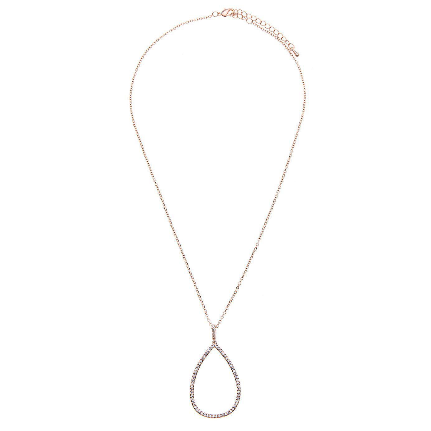 Colgante Lagrima Baño de Oro Micro Pave Sara K Joyas -1