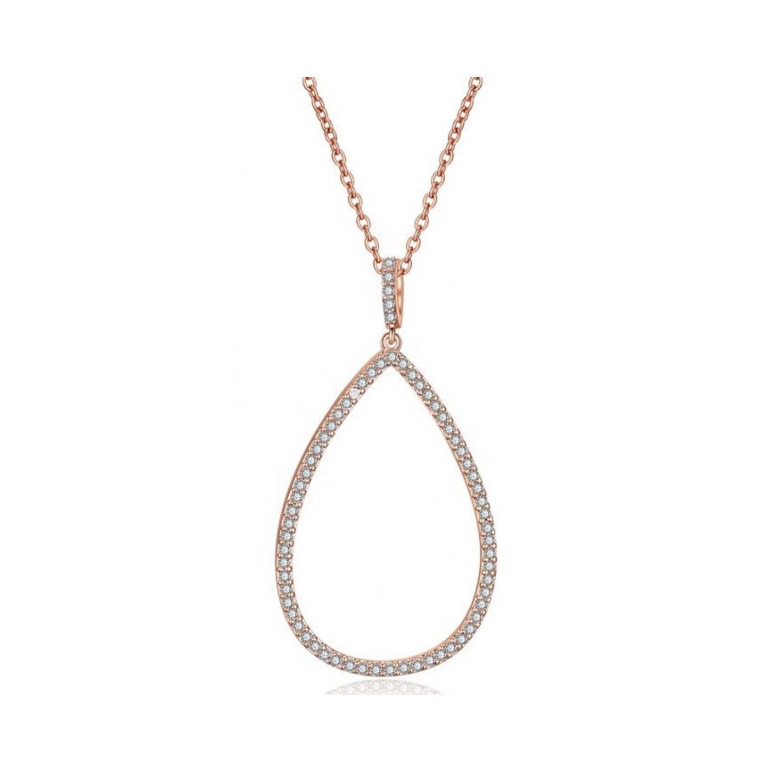 Colgante Lagrima Baño de Oro Micro Pave Sara K Joyas -0