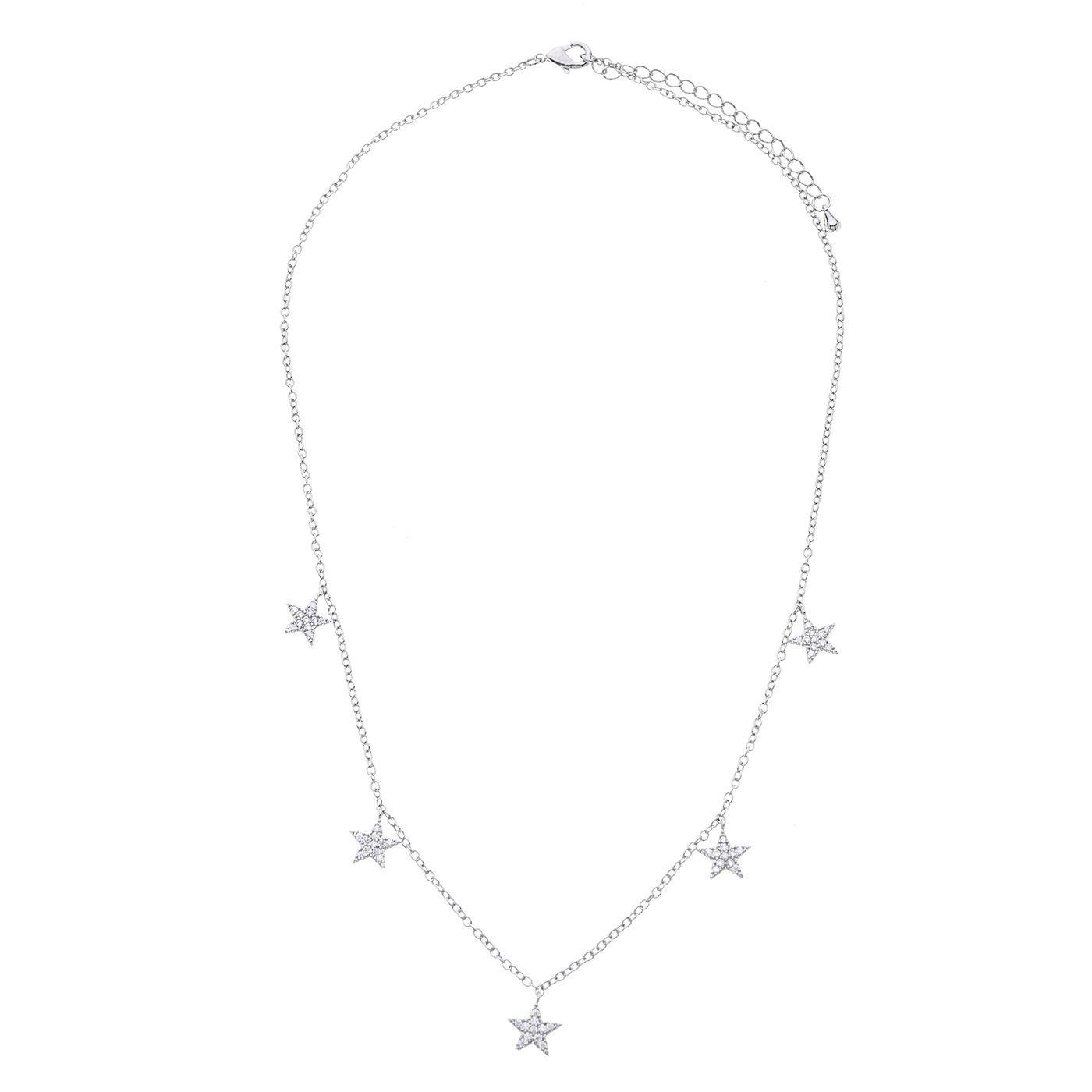 Colgante Viva Star con Baño de Rodio Micro Pave Sara K Joyas-0