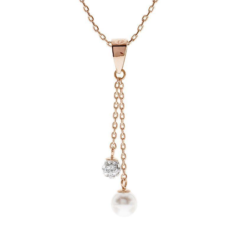 Colgante Pearl & Shine Baño de Oro Cristal Swarovski Sara K Joyas -0