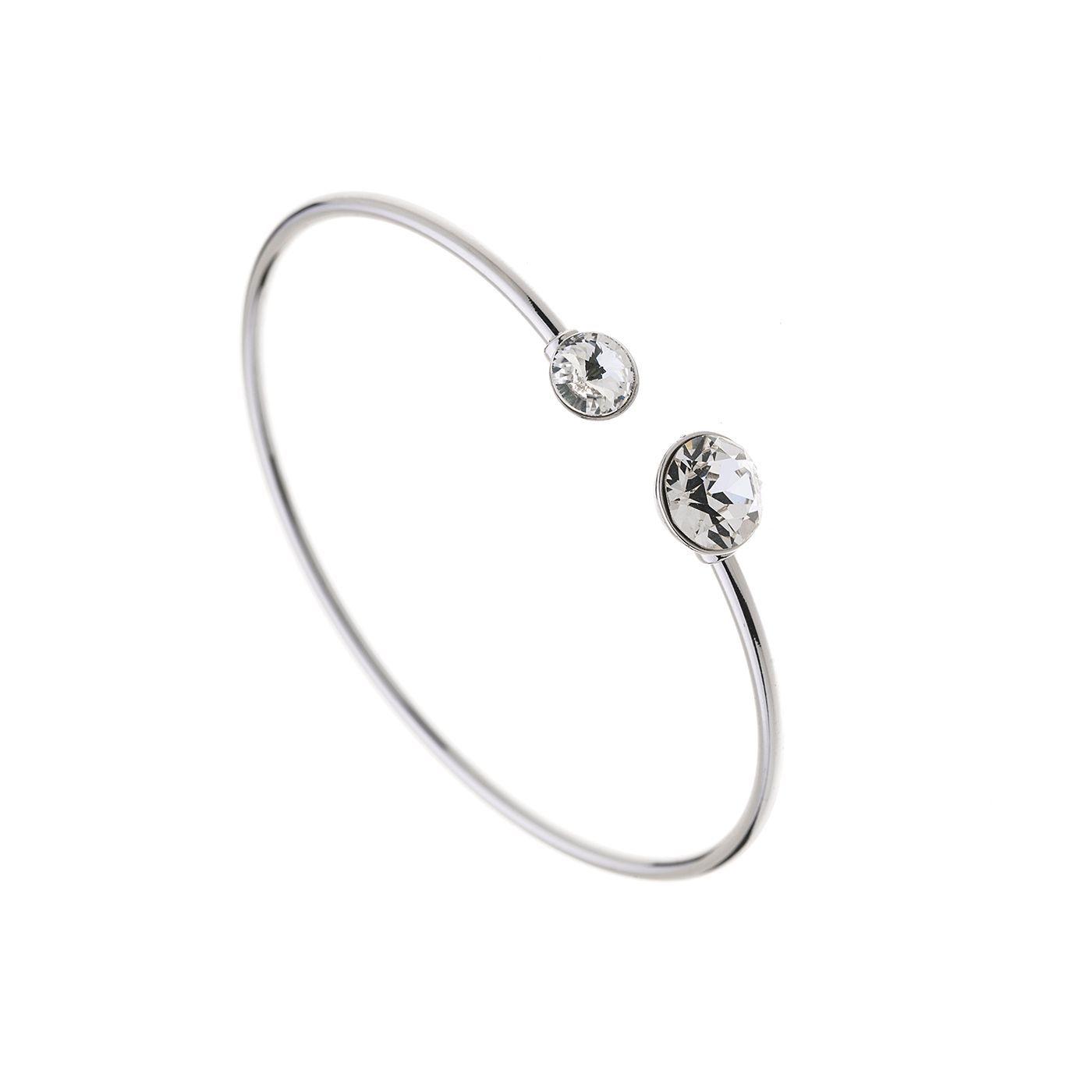 Brazalete Esclava Desigual Baño de  Rodio Cristal Swarovski  Sara K Joyas -0