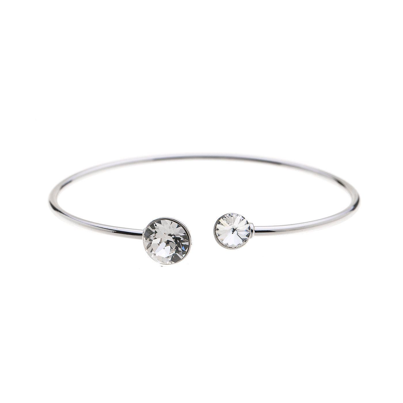 Brazalete Esclava Desigual Baño de  Rodio Cristal Swarovski  Sara K Joyas -1