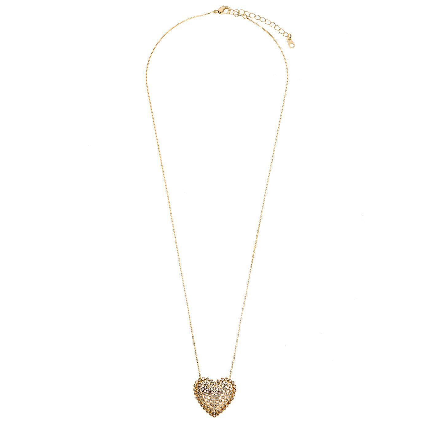 Colgante Golden Love Baño de  Oro Micro Pave Sara K Joyas -0
