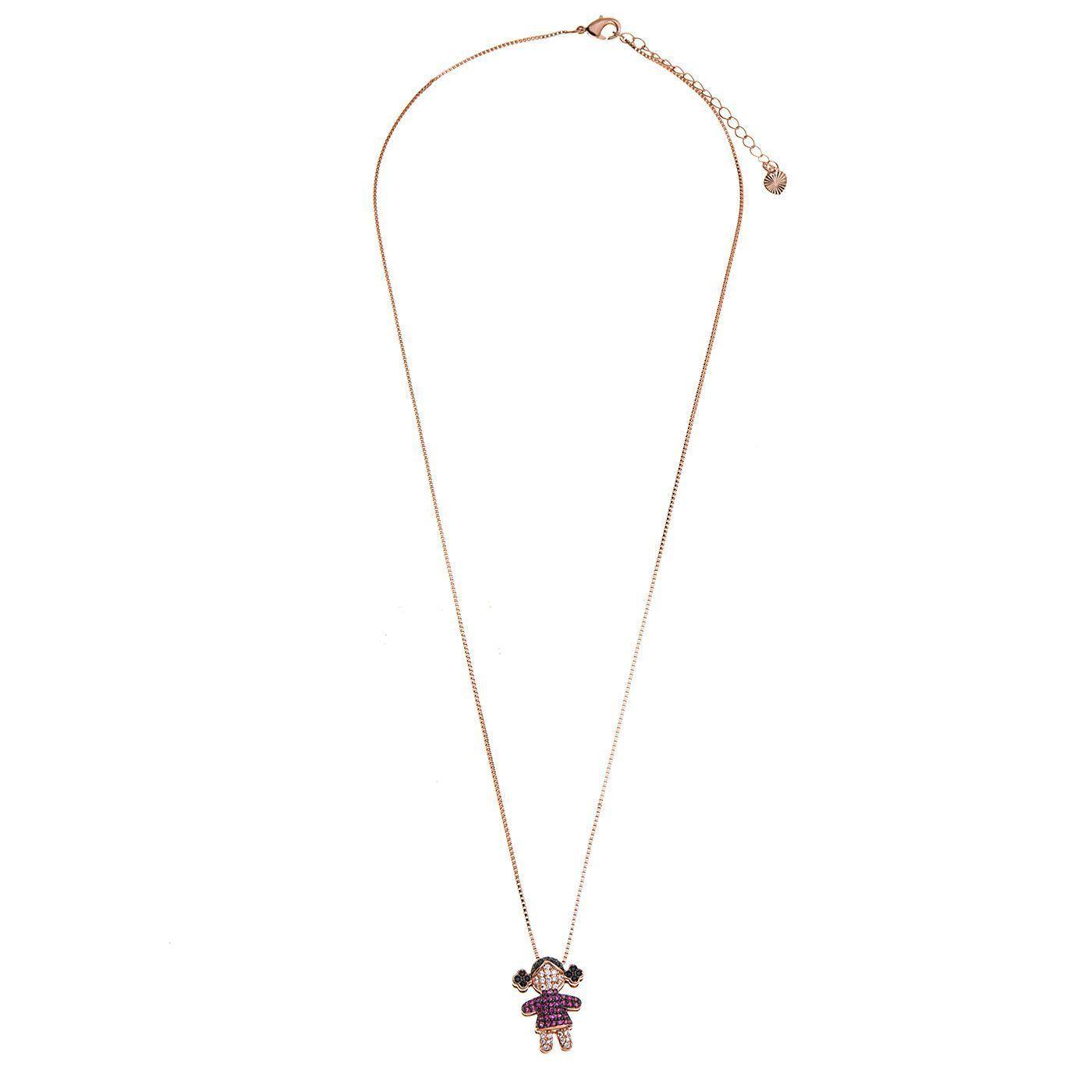 Colgante Girl Baño de Oro Micro Pave Sara K Joyas -0