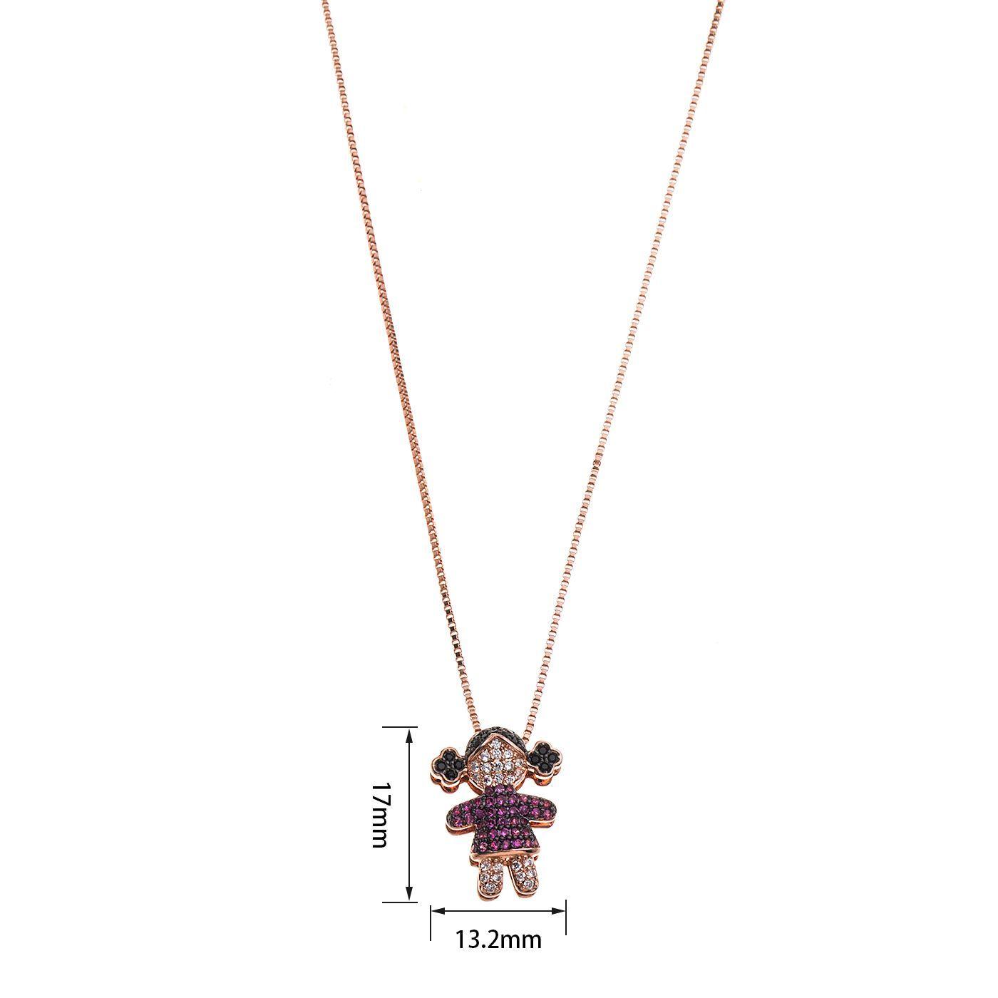 Colgante Girl Baño de Oro Micro Pave Sara K Joyas -2