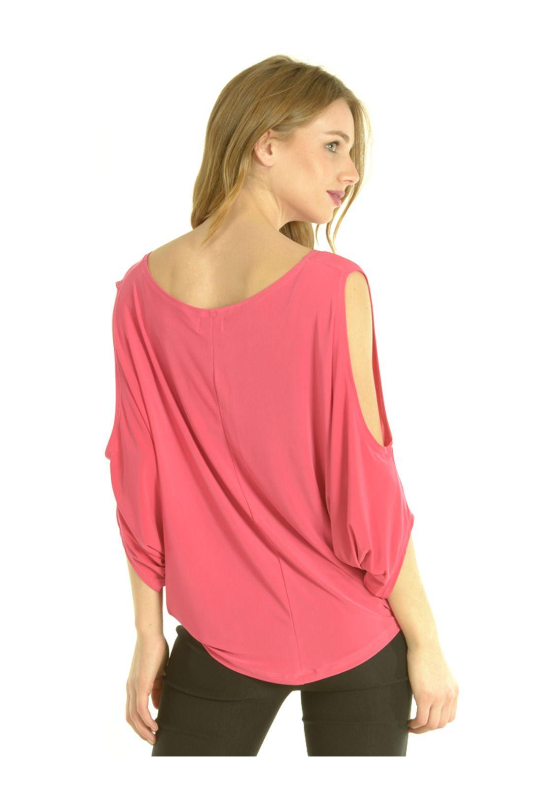 Polera Hombro Abierto Fucsia-0