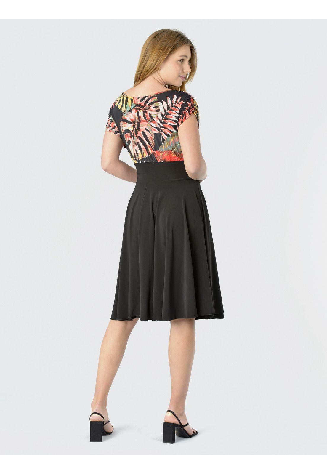 Confección propia nacional|Material: Lycra Fría Elasticada que no se apega al cuerpo|Largo a la rodilla|Corte: Campana|Cuello: Cruzado|Estampado-5