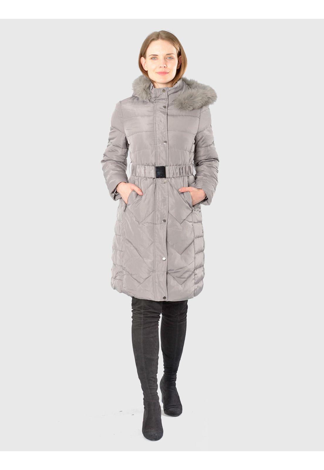 Parka Cinturón Italiana Gris-2