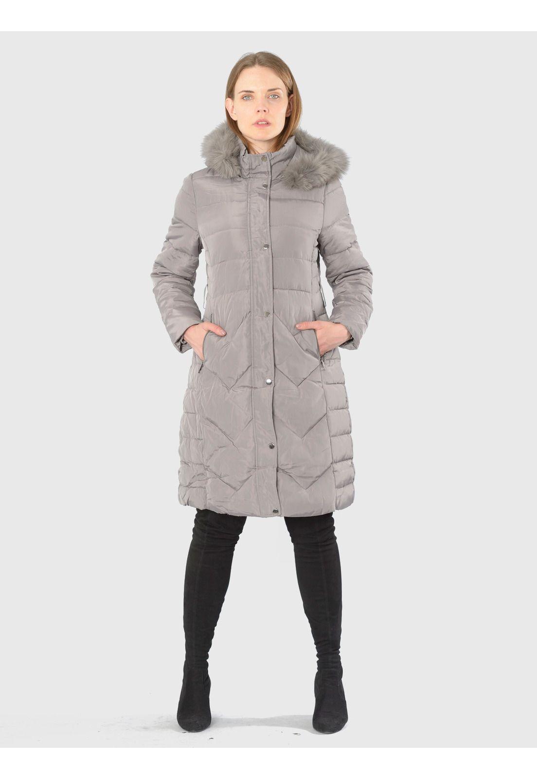Parka Cinturón Italiana Gris-4