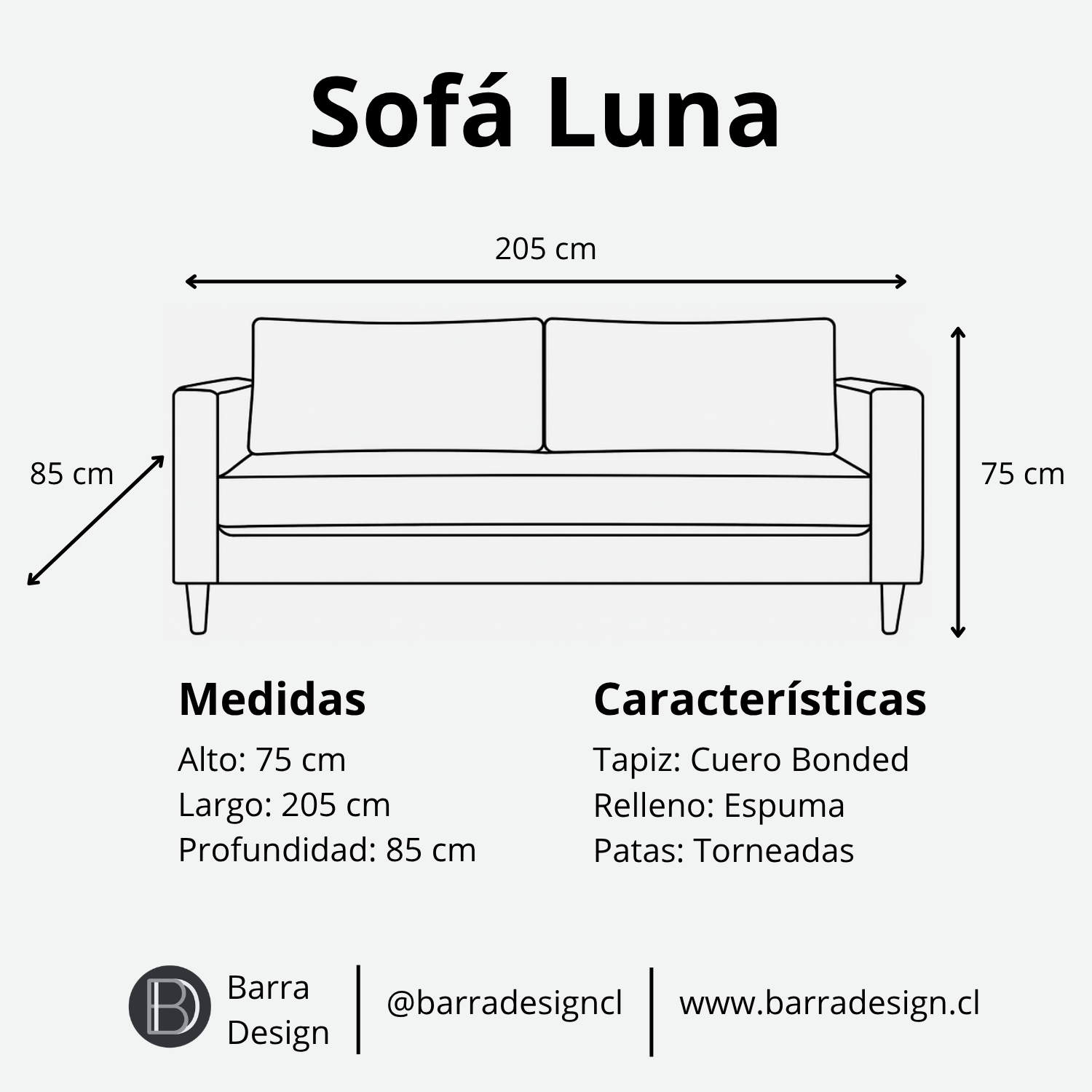 Sofá Luna 3 Cuerpos Cuero Reciclado-3