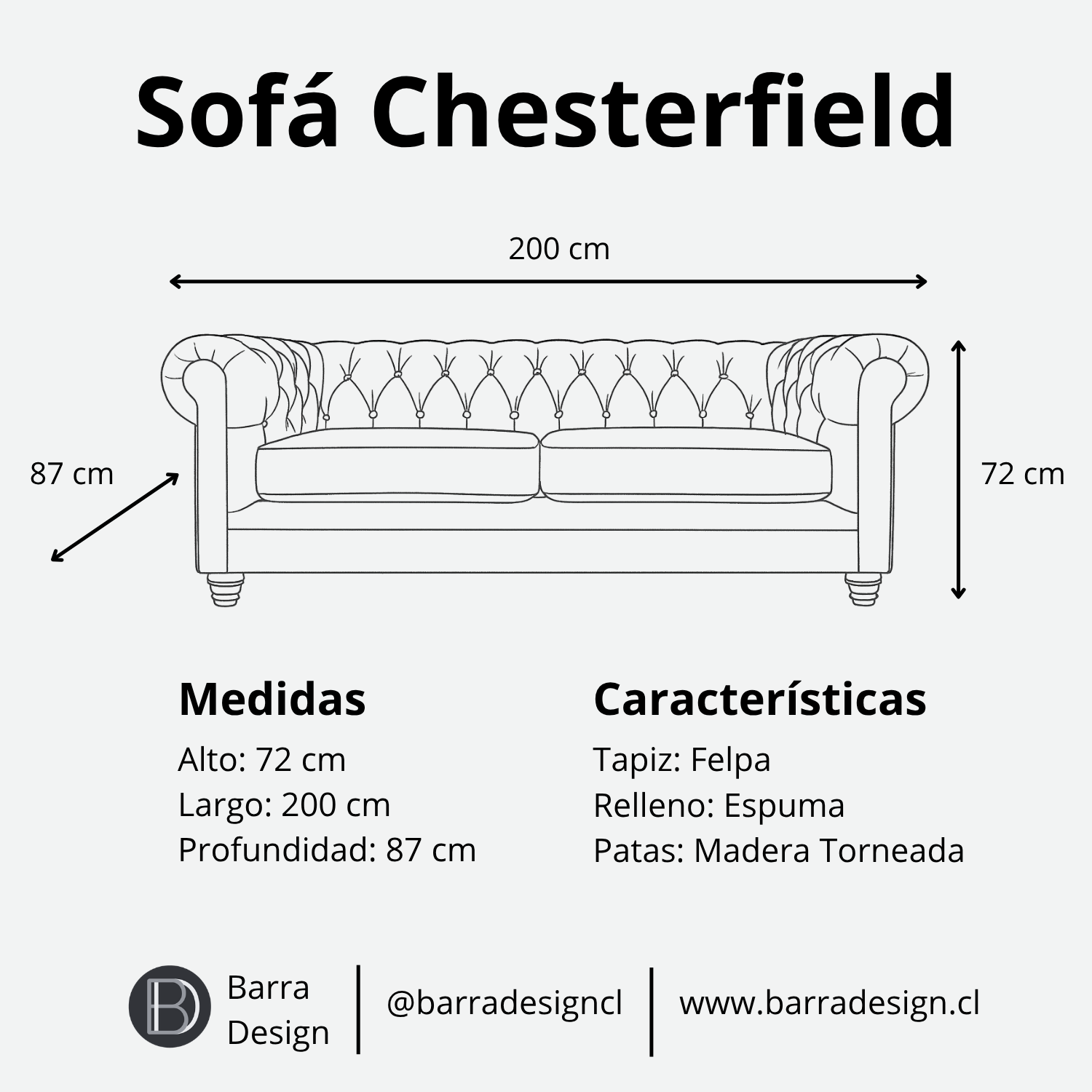 Sofá Chesterfield 3C Velvet Beige-2