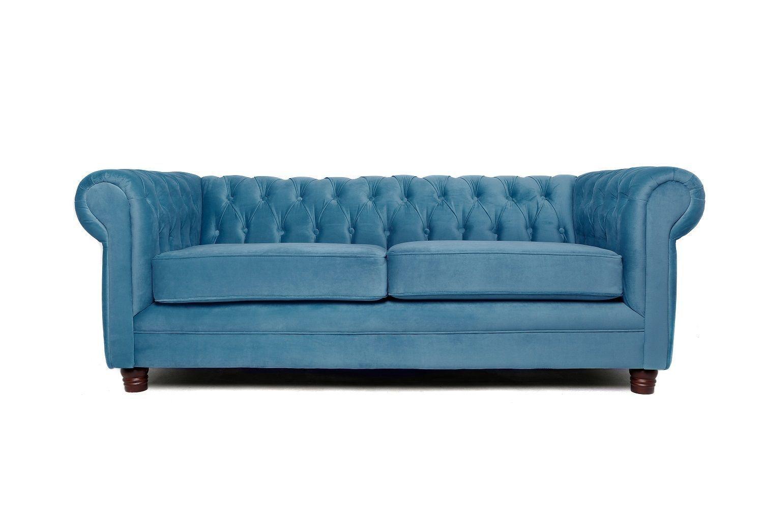 Sofá 3 Cuerpos Chesterfield Velvet Petroleo-0