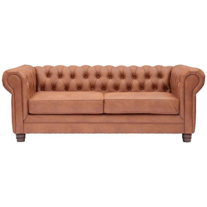Sofá 3 Cuerpos Chesterfield Cuero Bonded-1