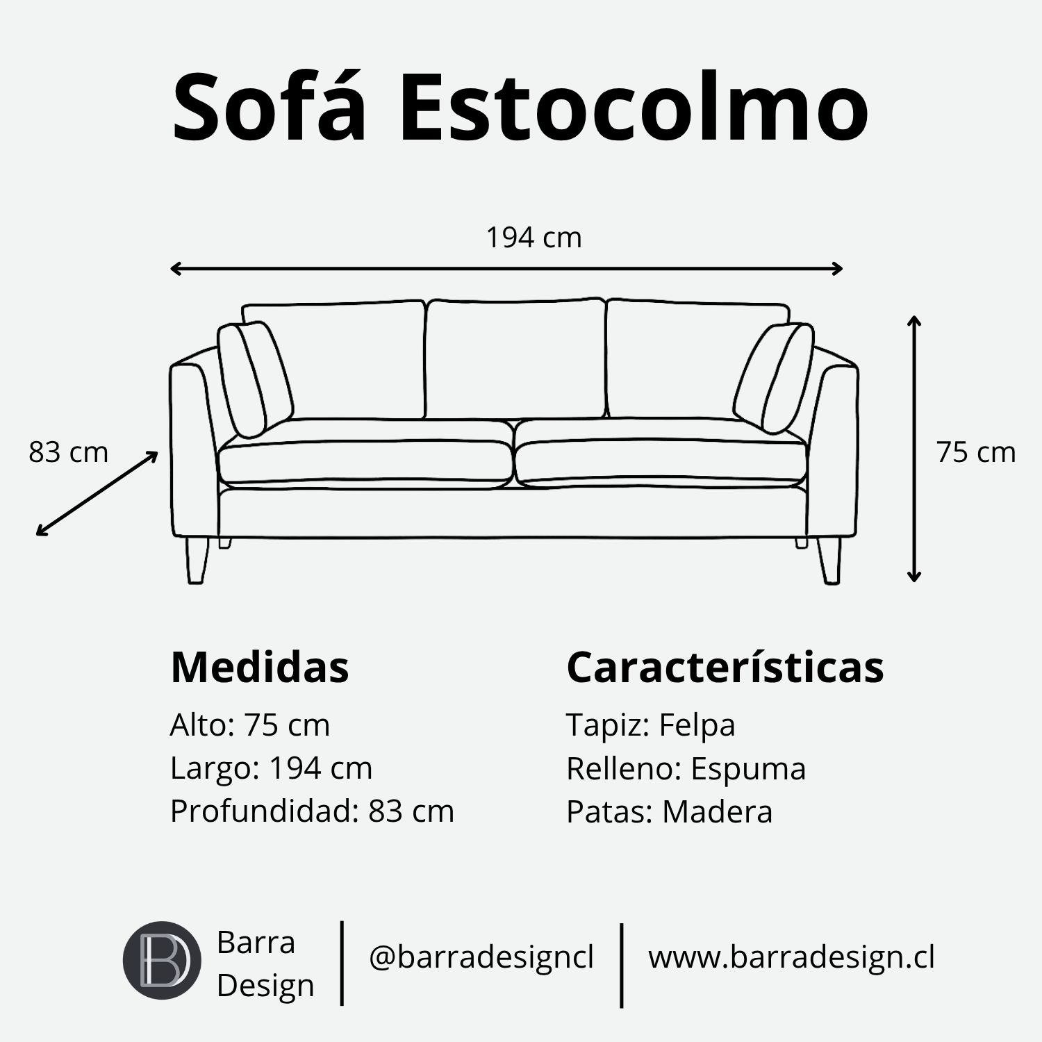 Sofá Estocolmo 3 Cuerpos Turquesa-2