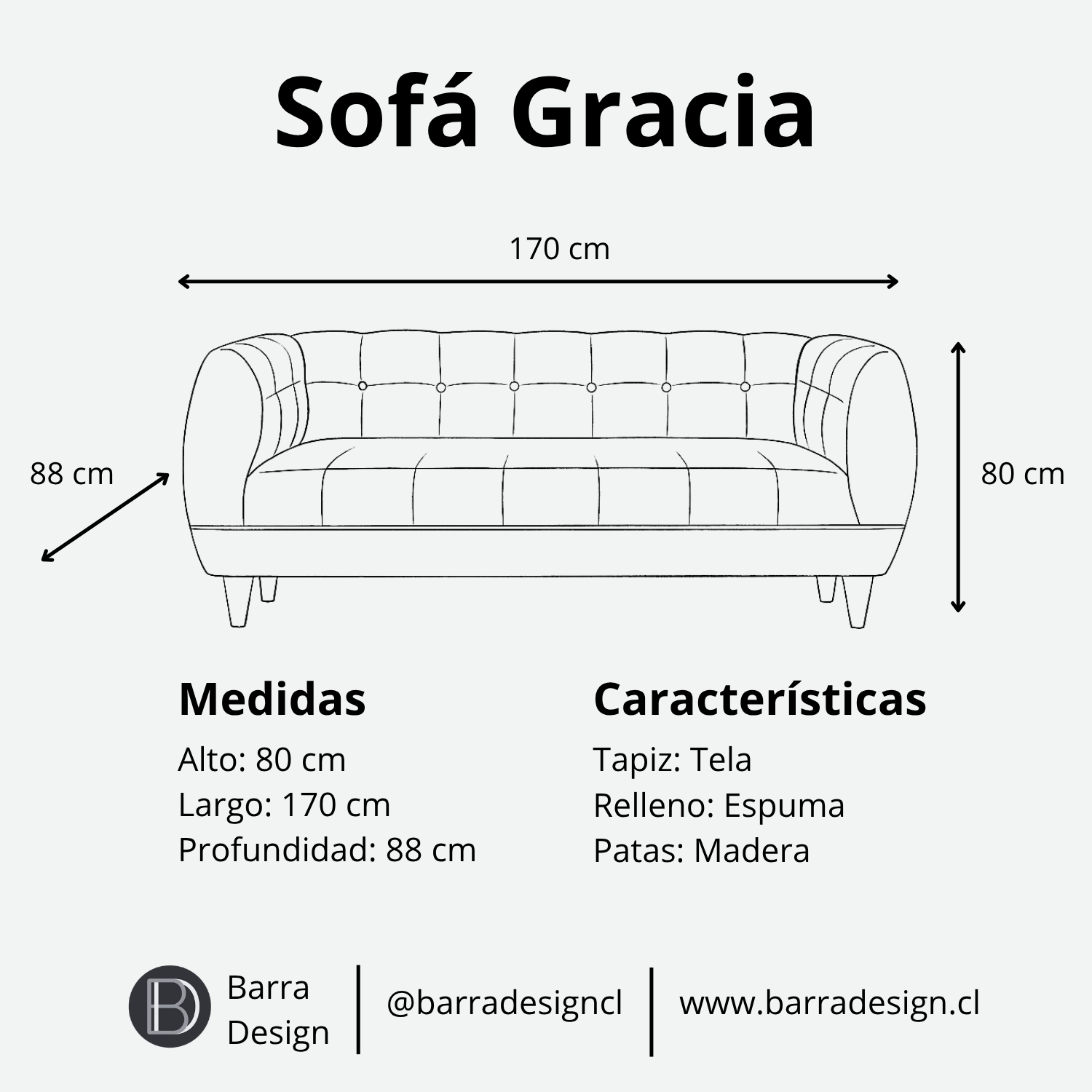 Sofá Gracia 170-3