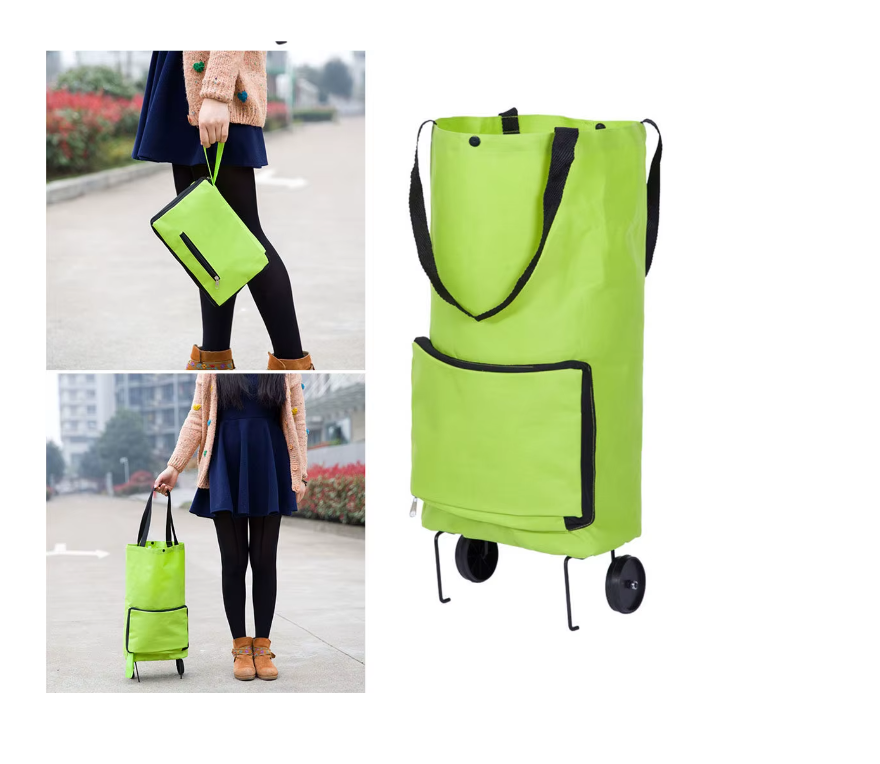 Carro Bolsa Supermercado Plegable Portatil Con Ruedas-2