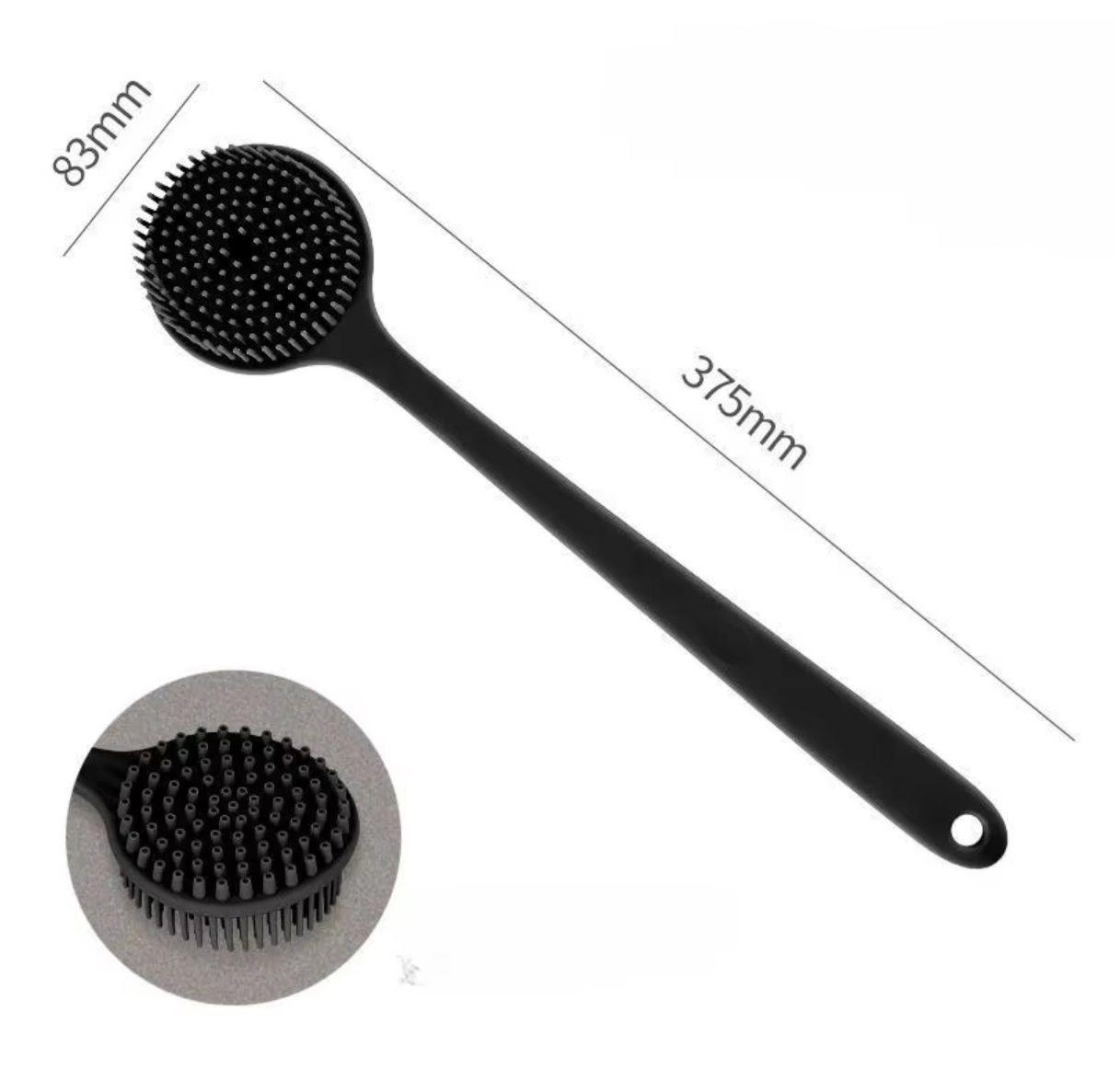 Cepillo Silicona Para Ducha Exfolia Masaje Mango Largo-2