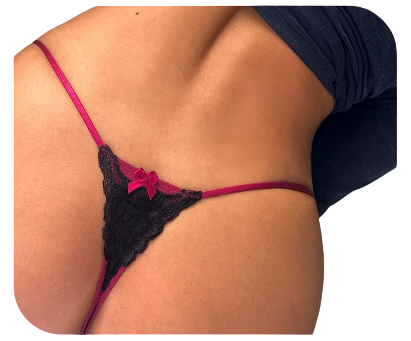 Calzon Tanga Sexy Bordado Sin Costuras Espalda En T-2