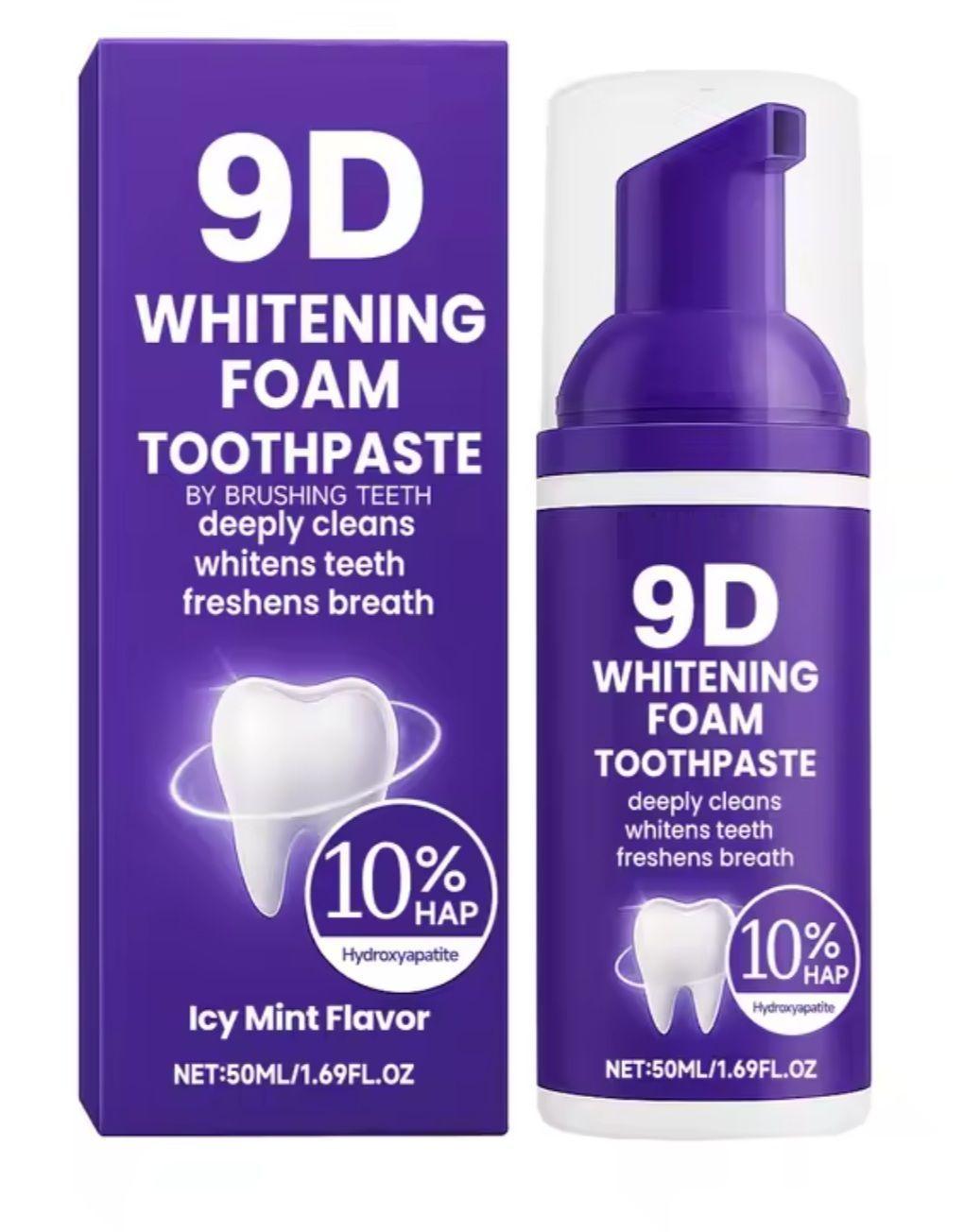 Espuma Pasta De Dientes Blanqueadora 9d Purple Manchas 50ml-0