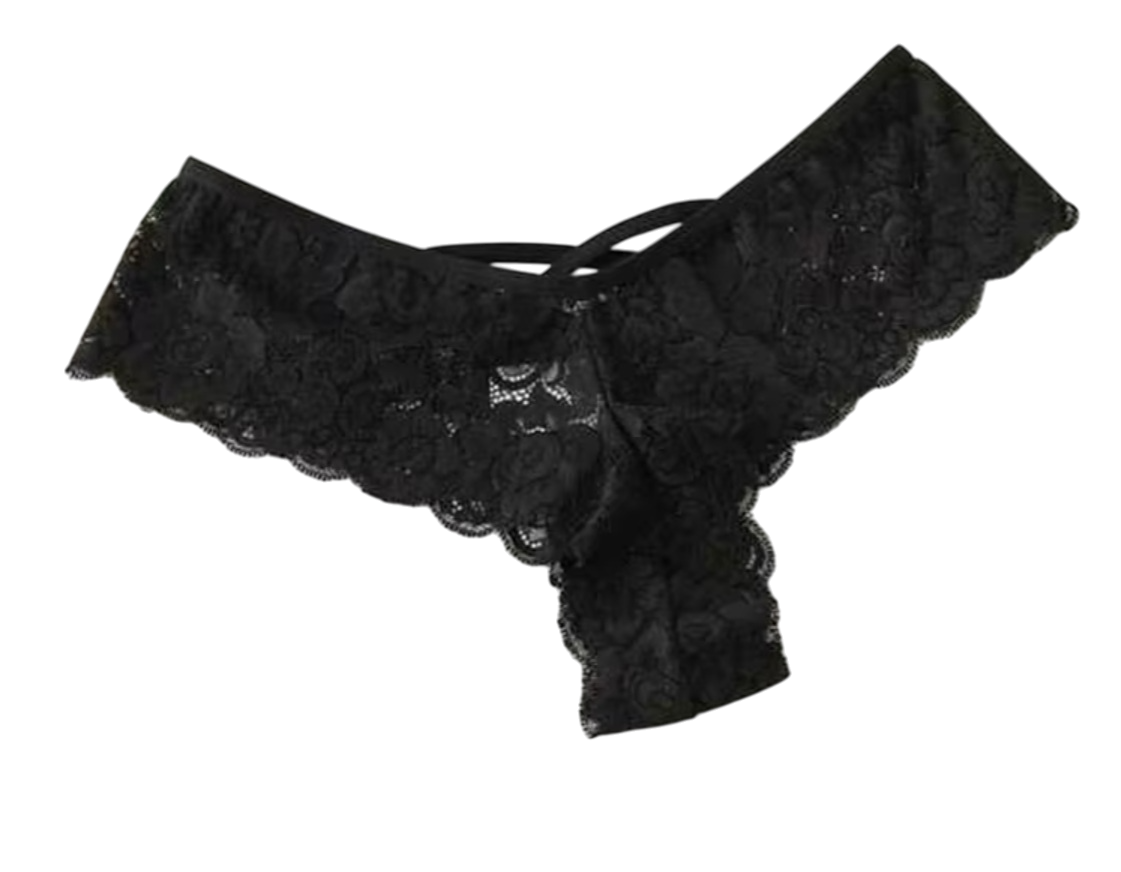 Calzon Colaless Tanga Encaje Alto En V-0