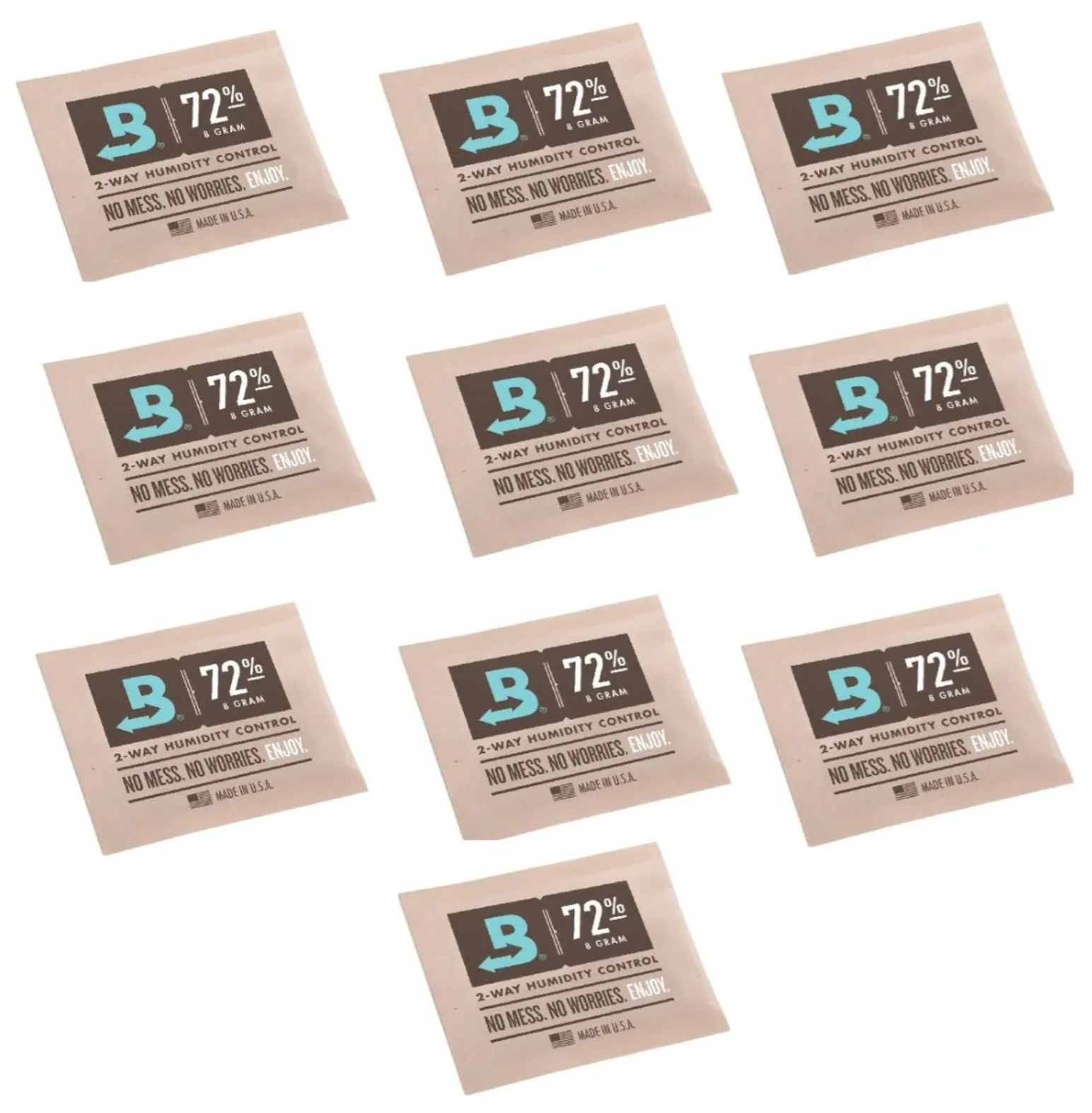 10 Bóveda Packs 72% 8gr Control Humedad 2 Vías-0