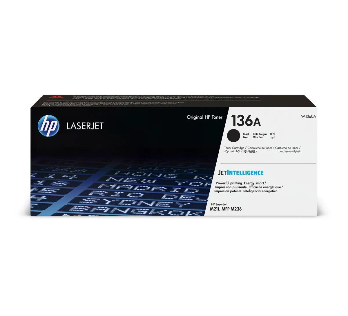 Cartucho de Tóner HP 136A Negro LaserJet Original (W1360A)-0