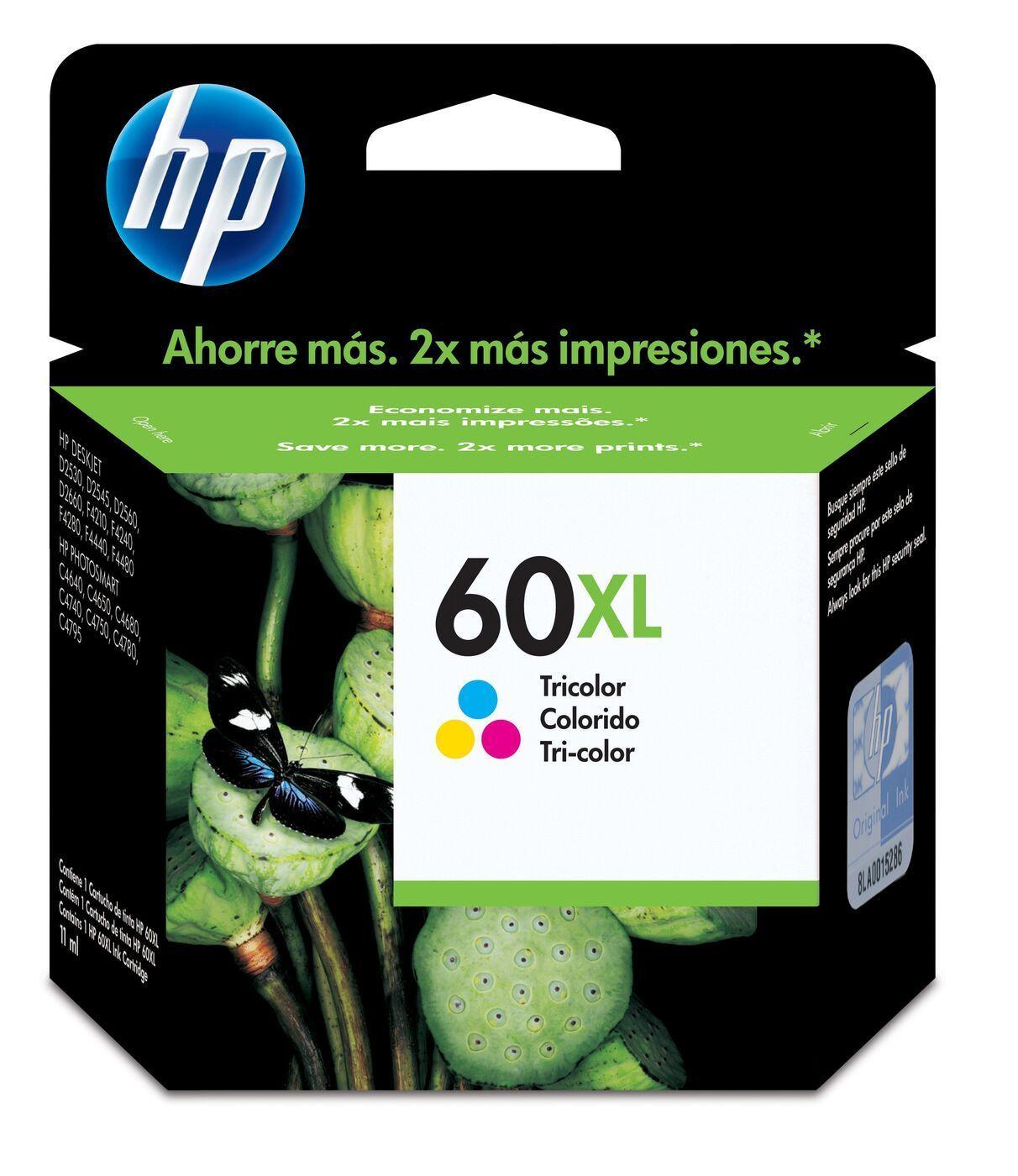 Cartucho de Tinta HP 60XL Tricolor Original-0