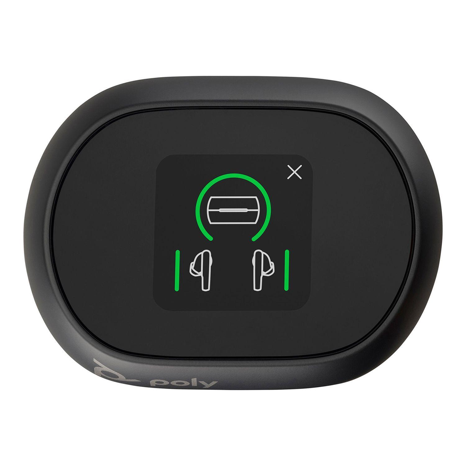 Audífonos Poly Voyager Free 60+ UC M Carbon Black con Estuche de Carga y Pantalla Táctil-5