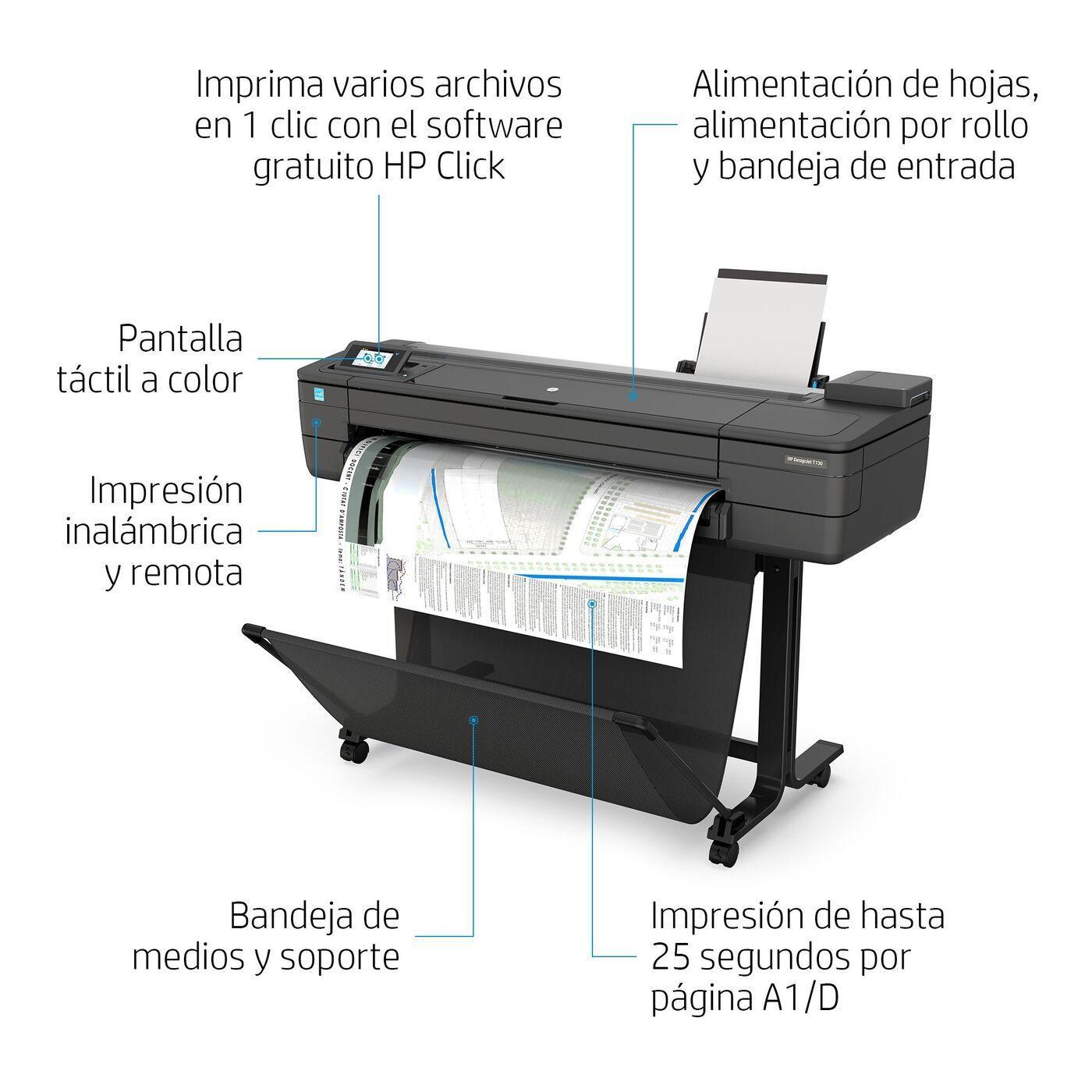 Impresora HP DesignJet de 36" T730-3