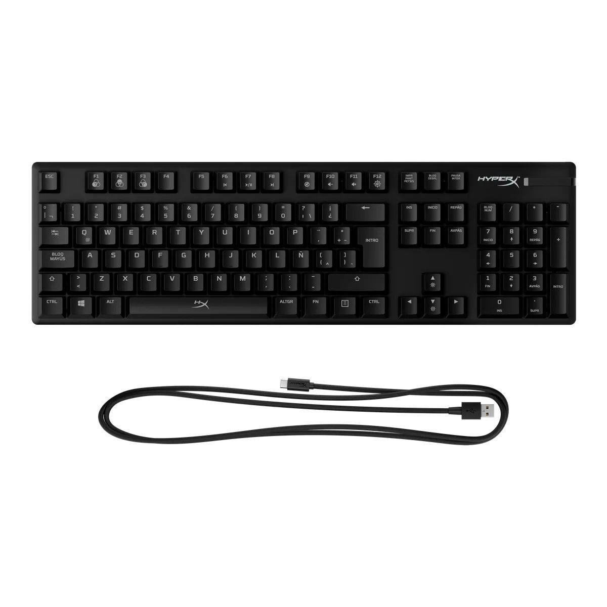 Teclado HyperX Alloy Core Rojo HX (disposición para LA) Negro-5