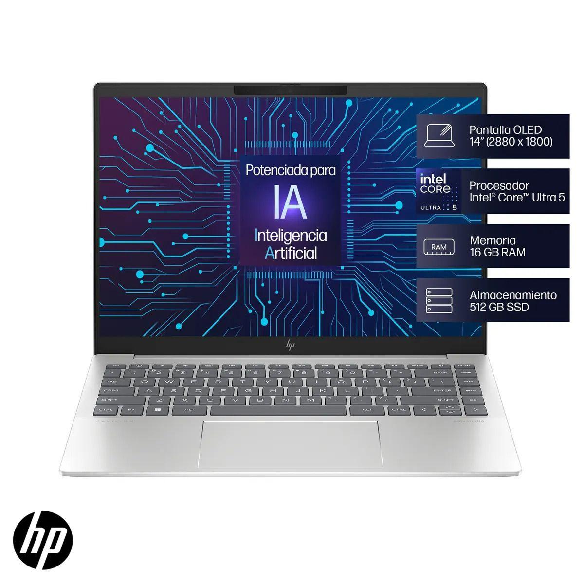Notebook HP 14-ew1000la Intel Core Ultra 5 16GB RAM 512GB SSD-1
