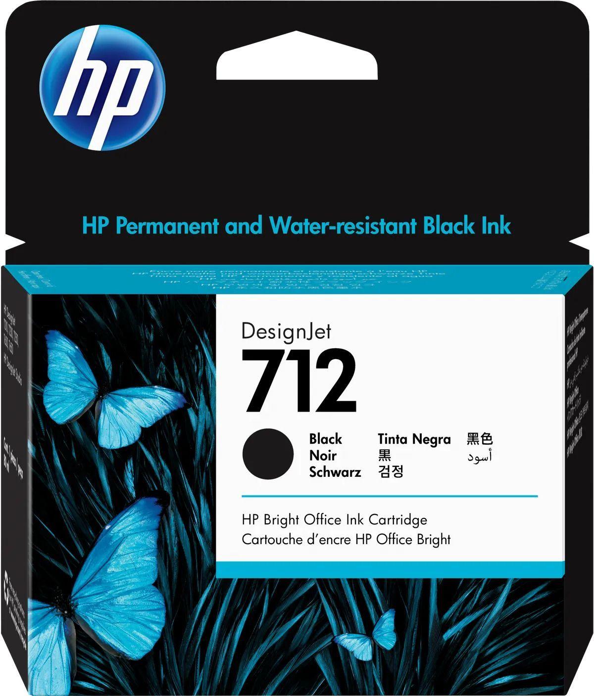 Cartucho De Tinta HP 712 Negro Original Designjet -0