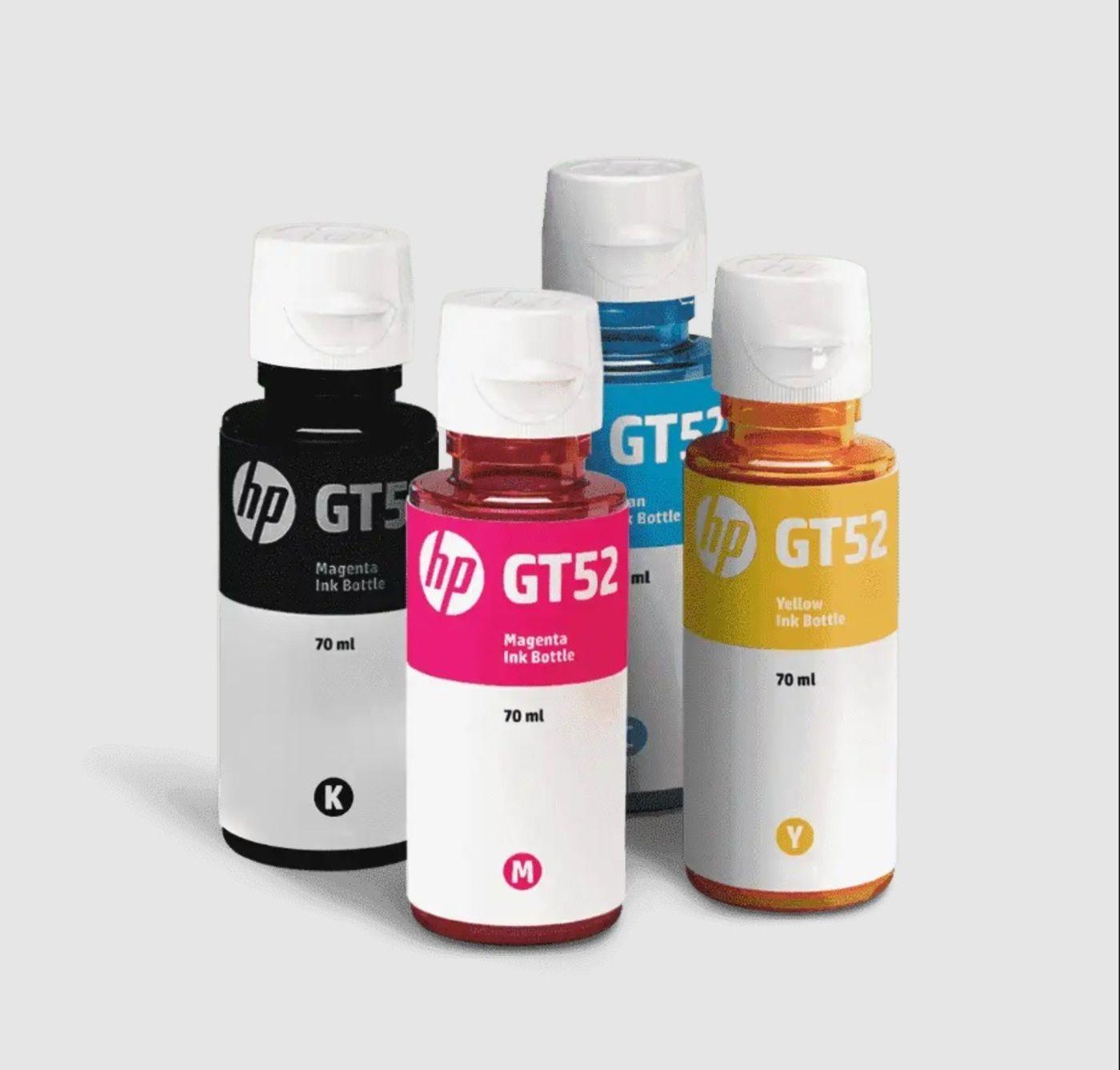 Pack Tinta Hp Gt53 Negro, Gt52 Cian, Amarillo Y Magenta-0