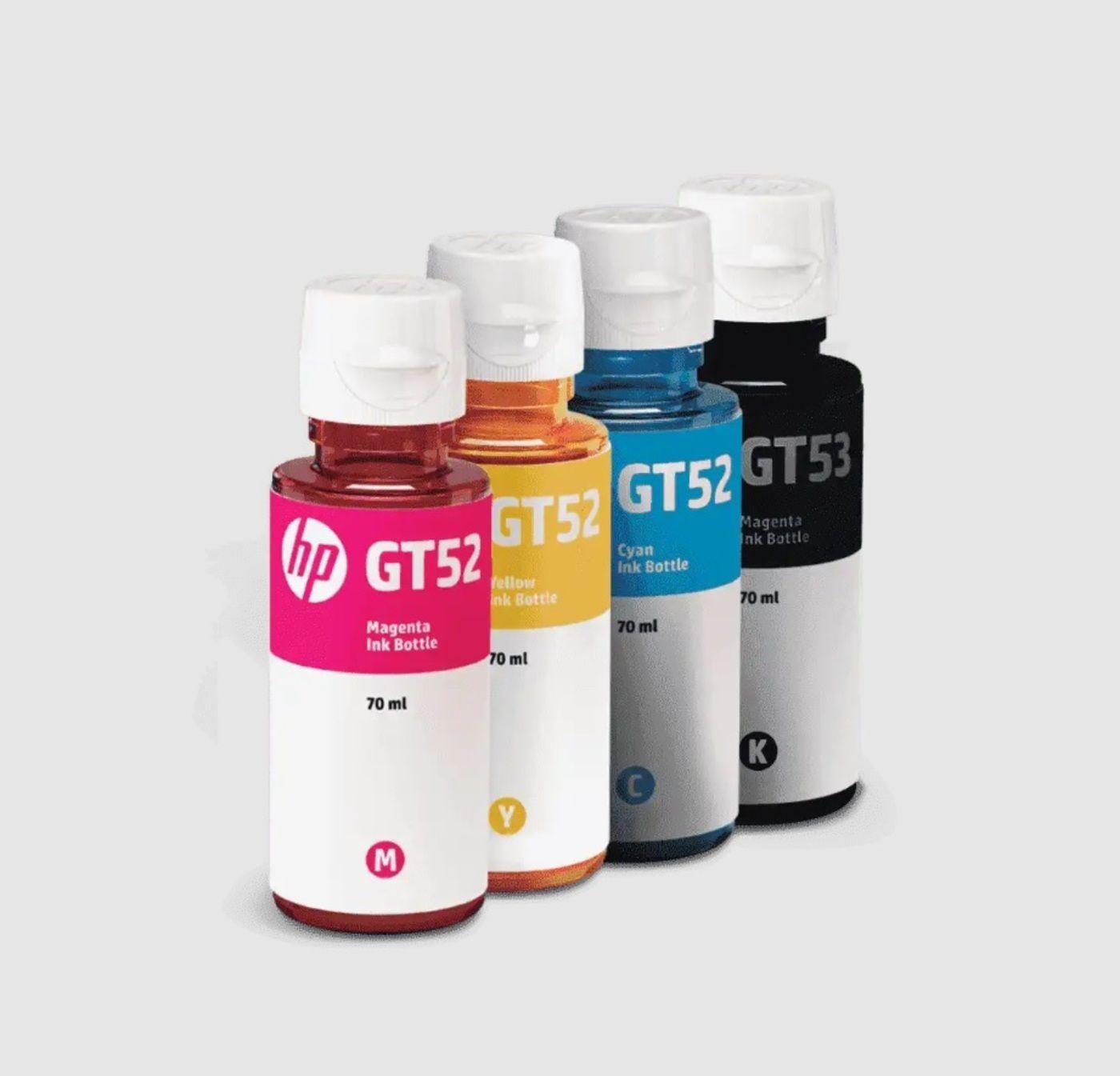Pack Tinta Hp Gt53 Negro, Gt52 Cian, Amarillo Y Magenta-1