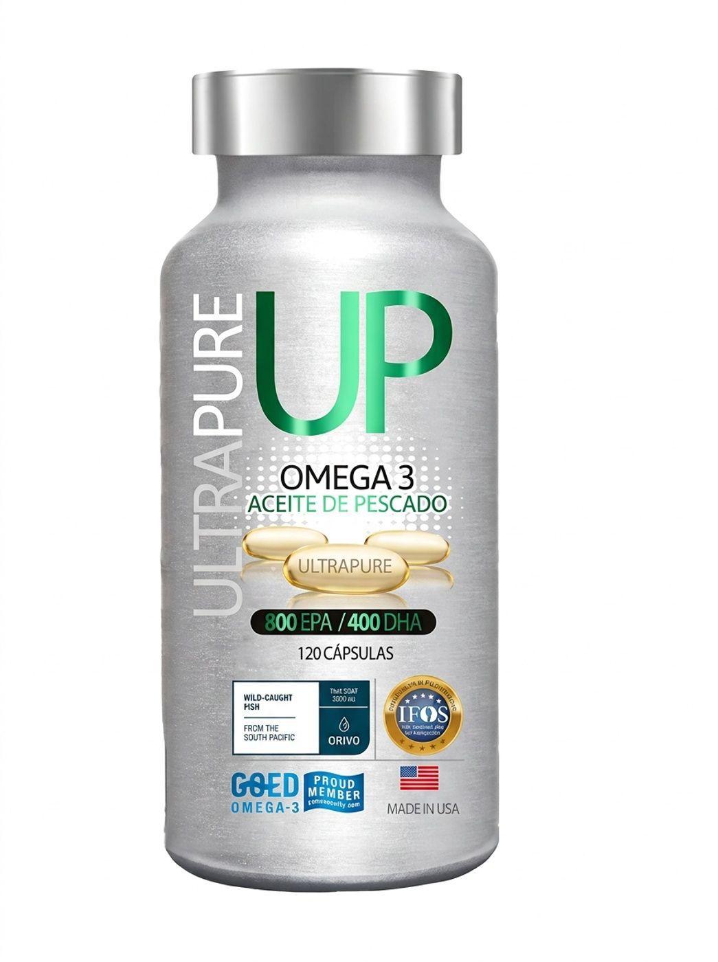 Omega 3 800EPA/400DHA 120 Capsulas ULTRA PURE-0