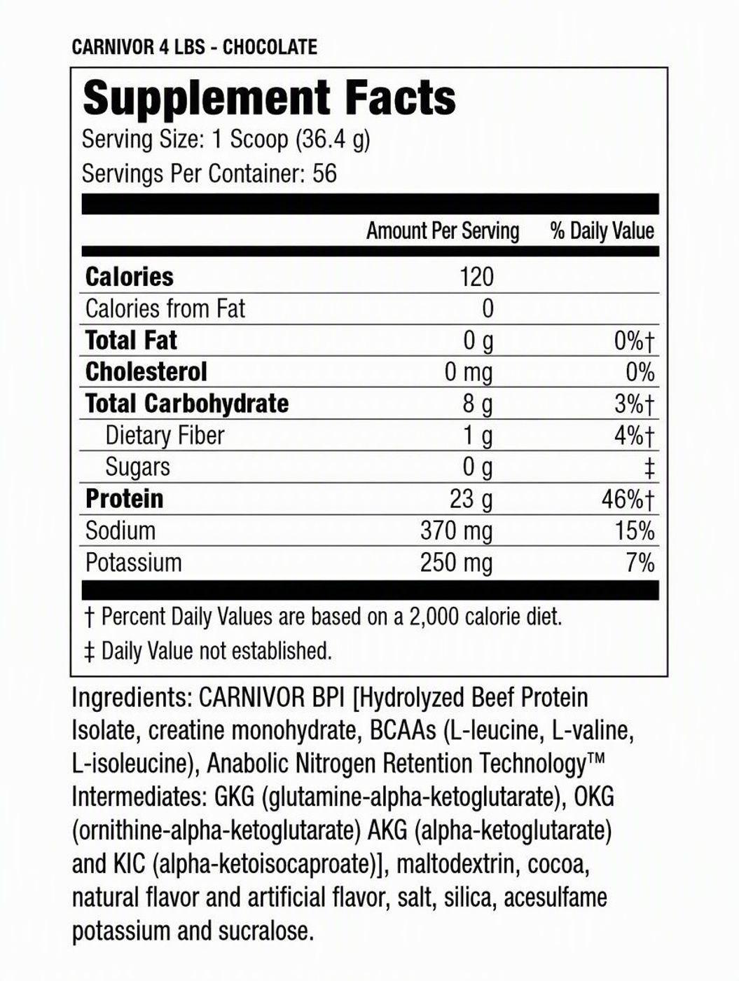 Carnivor Beef Protein 4.18 Lbs Chocolate MuscleMeds-1