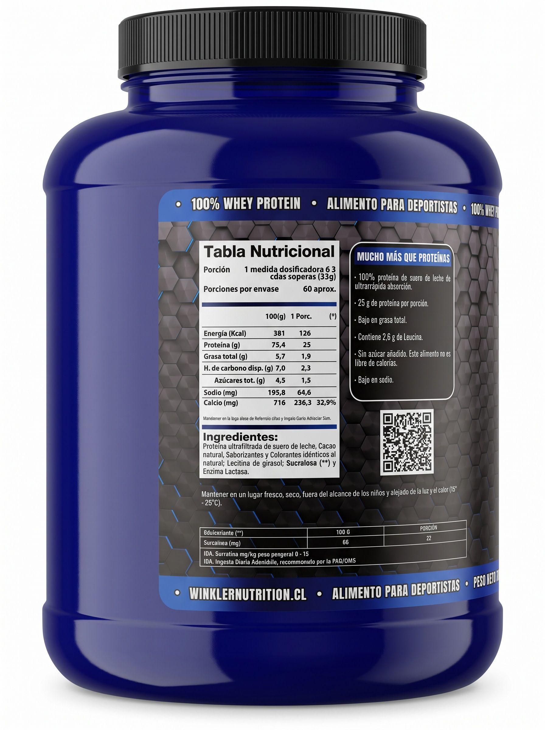 100% Whey Pro Win 1 kilo Dulce de Leche WINKLER-1