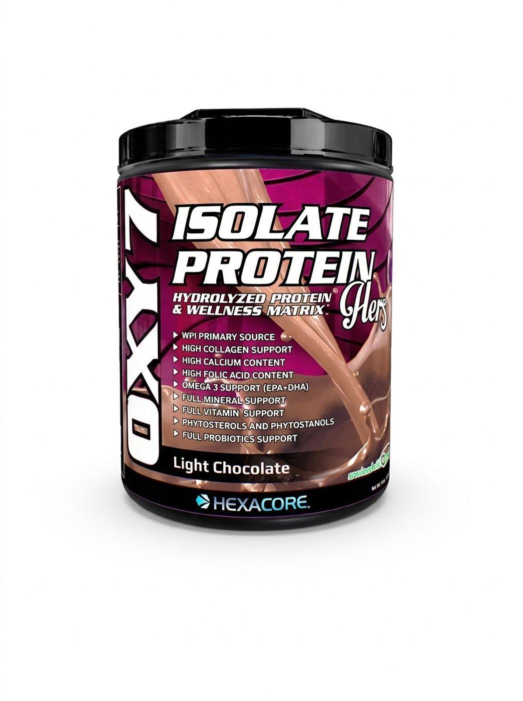 Oxy7 Isolate Protein Hers 5lbs Chocolate HEXACORE-0