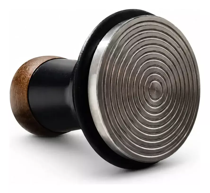 Tamper 51mm Ajustable Cafetera Espresso Circular Madera-3