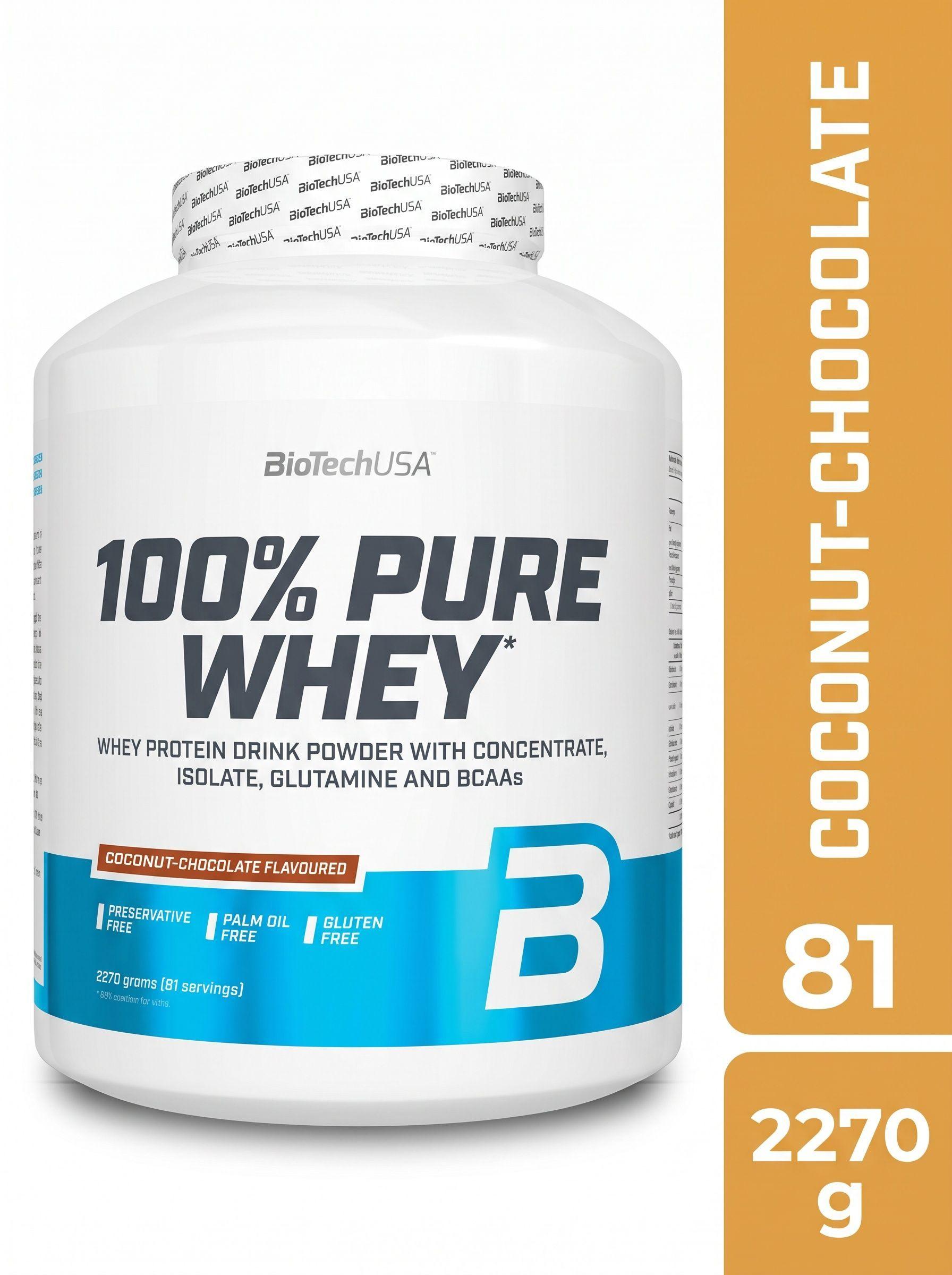 100% Pure Whey Protein 5lbs Coconut Chocolate BIOTECHUSA-0