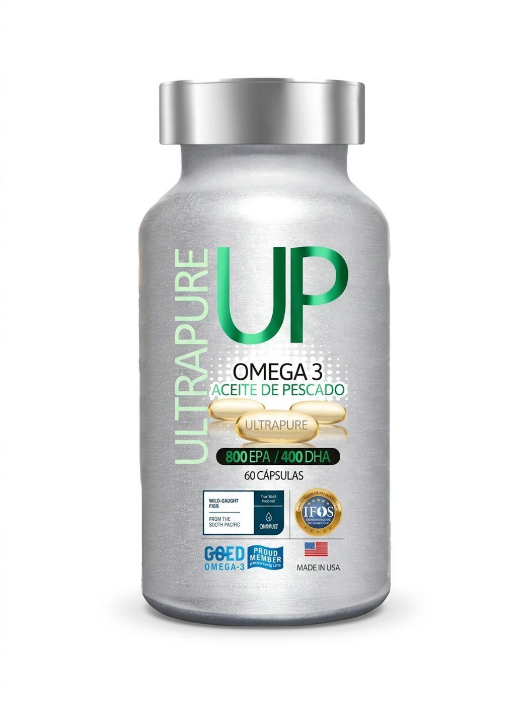 Omega 3 800EPA/400DHA 60 Capsulas ULTRA PURE-0