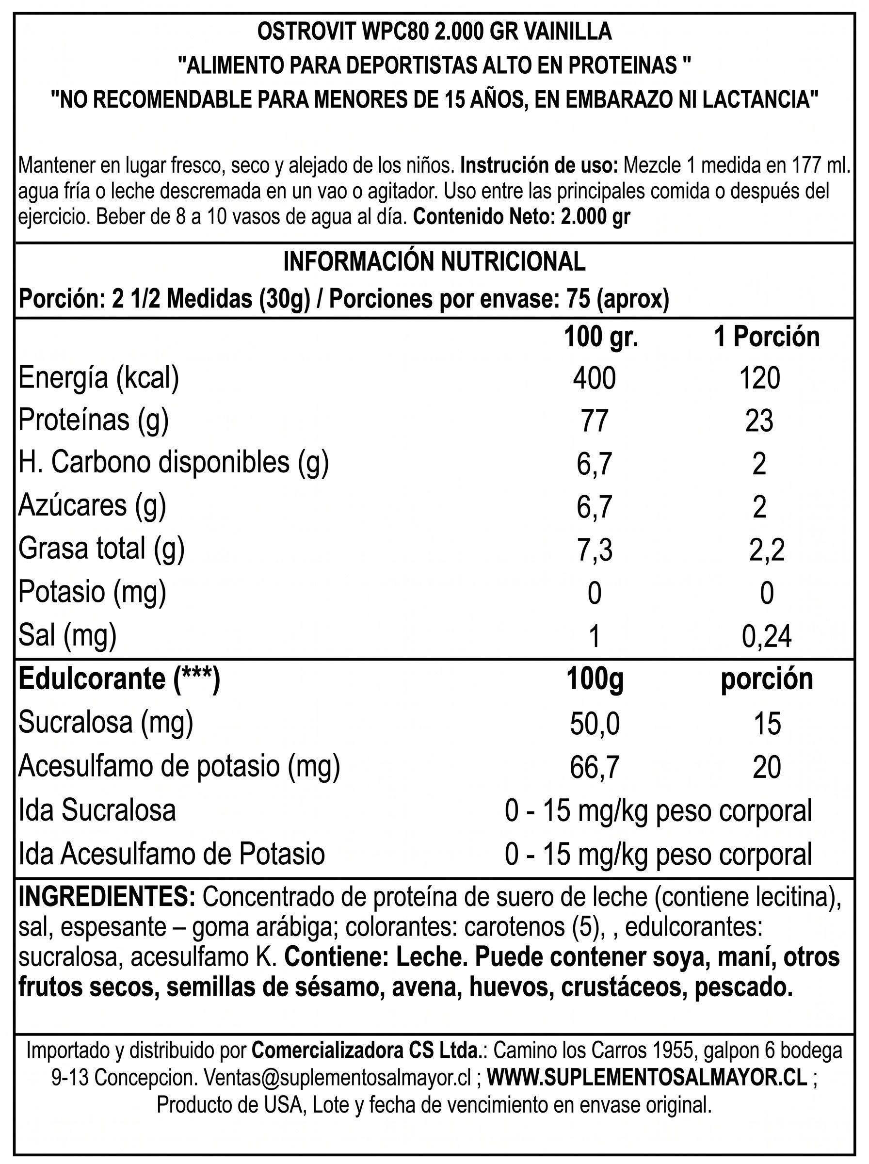 100% Whey Protein 66 Servicios 5Lbs Creme Brulee OSTROVIT-2