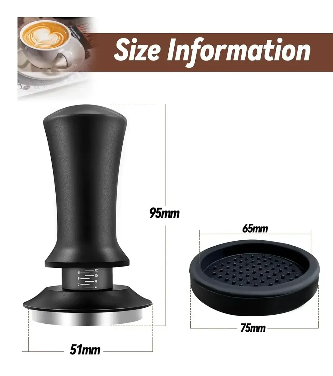 Tamper Regulable base Ondulada 51mm + Base Silicona-0